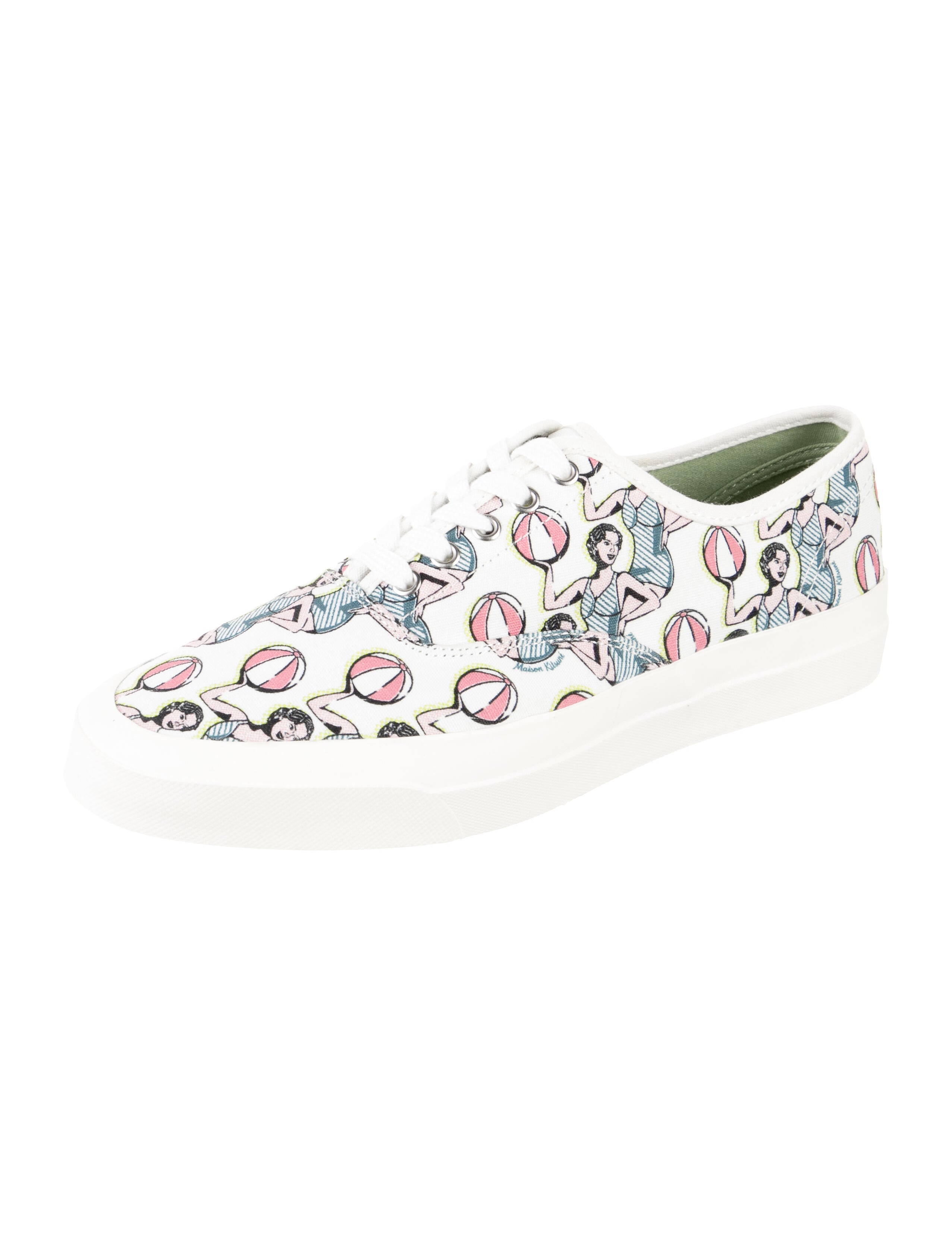 Maison Kitsuné Canvas Printed Sneakers
