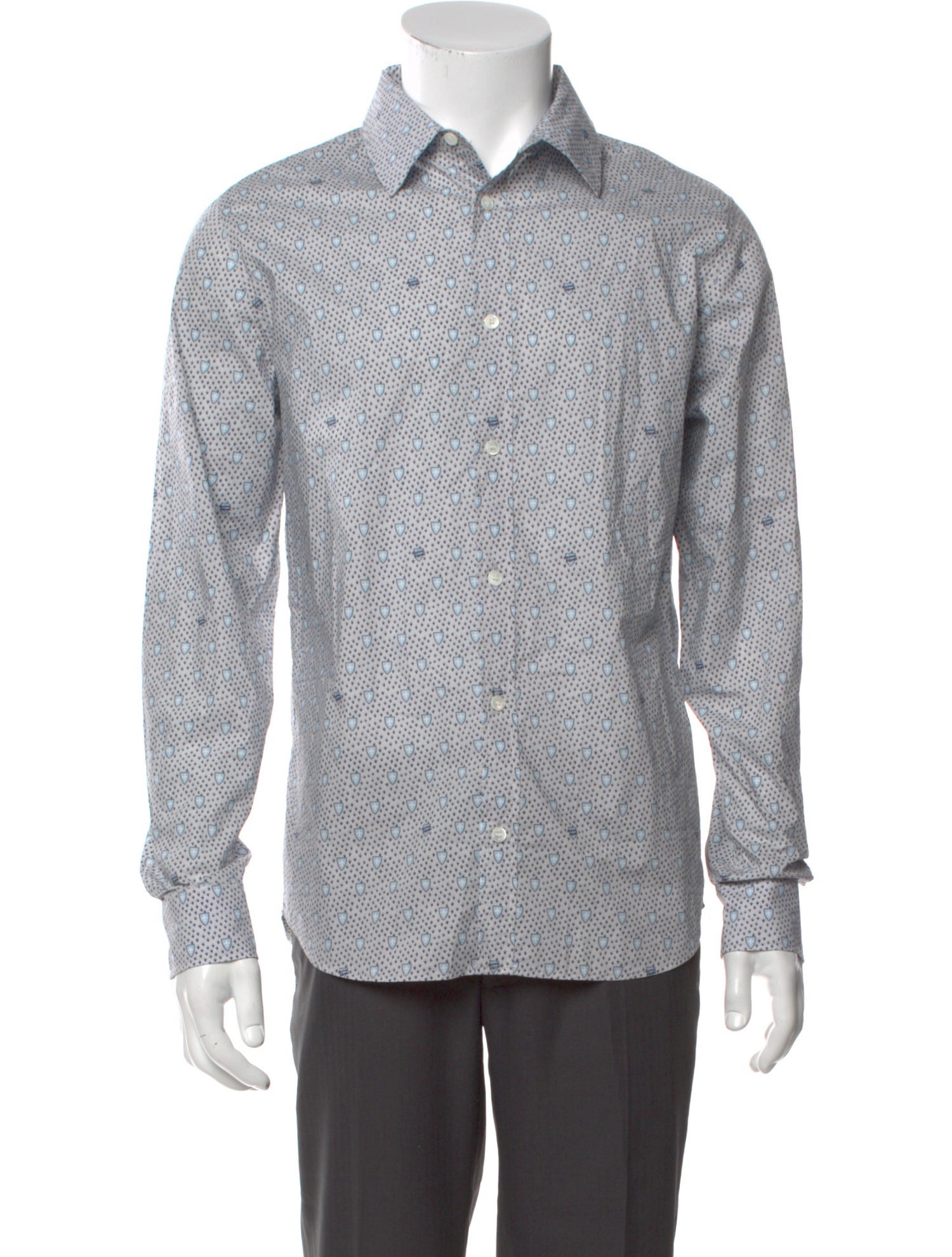 Maison Kitsuné Printed Long Sleeve Dress Shirt