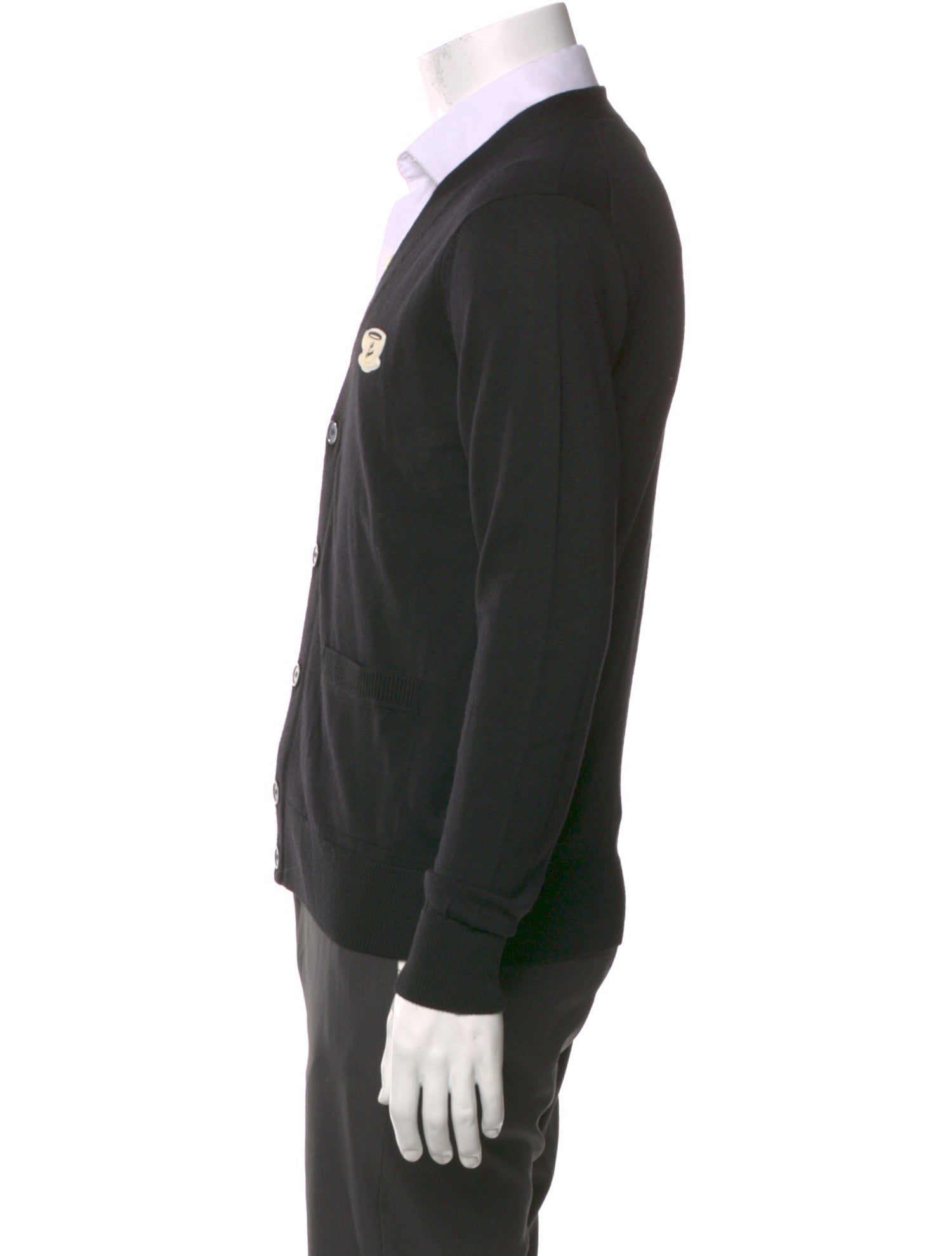 Maison Kitsuné Wool V-Neck Cardigan w/ Tags