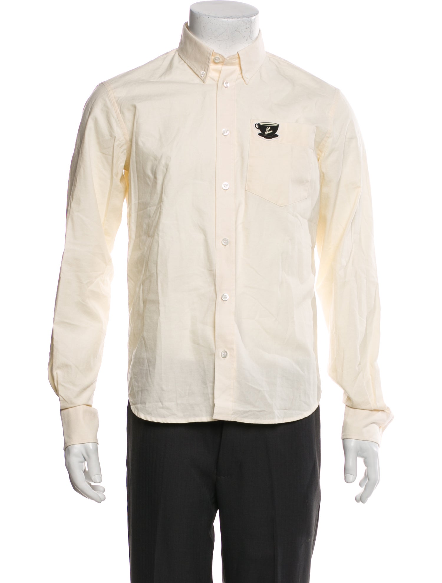 Maison Kitsuné Graphic Print Long Sleeve Western Shirt w/ Tags