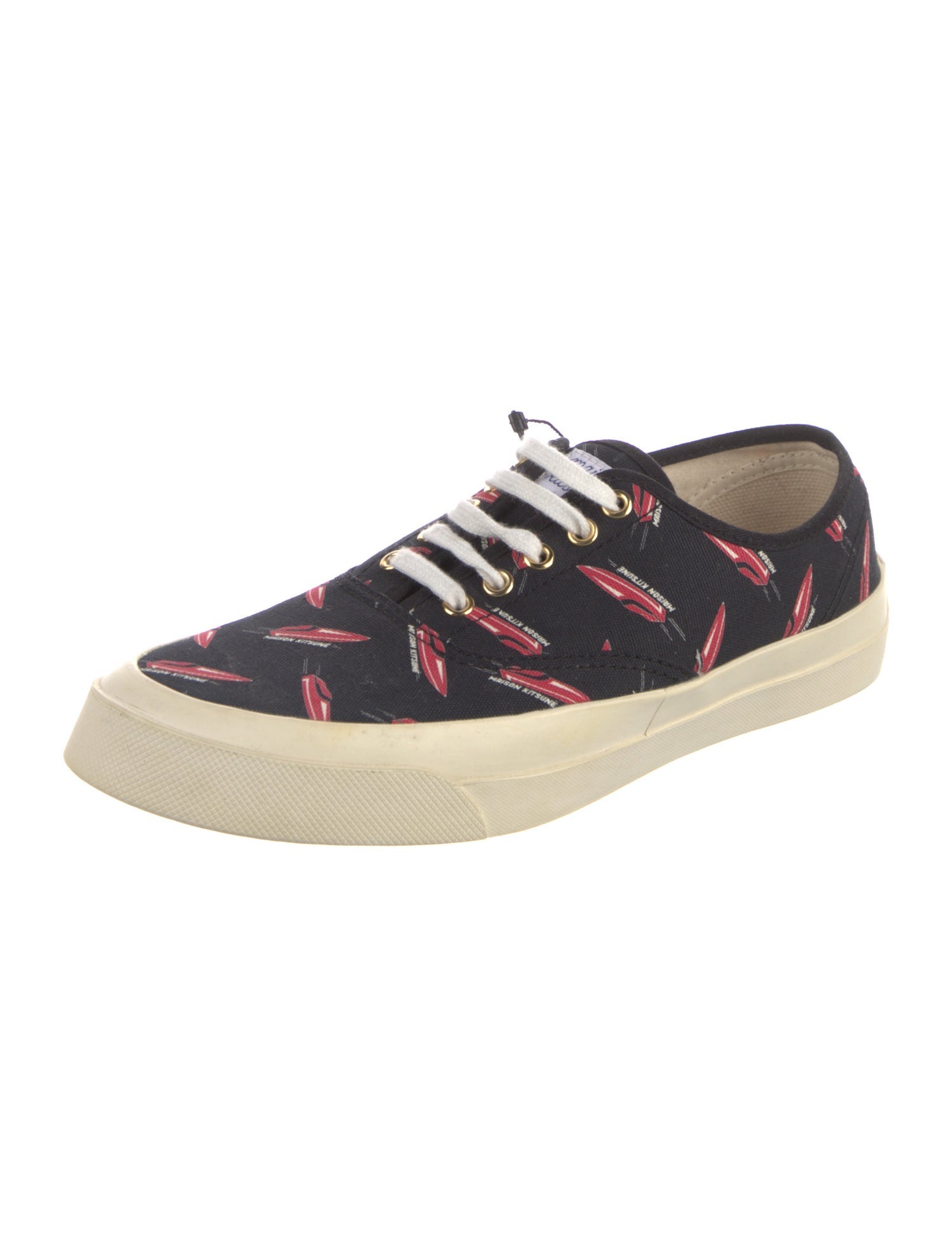 Maison Kitsuné Canvas Printed Sneakers