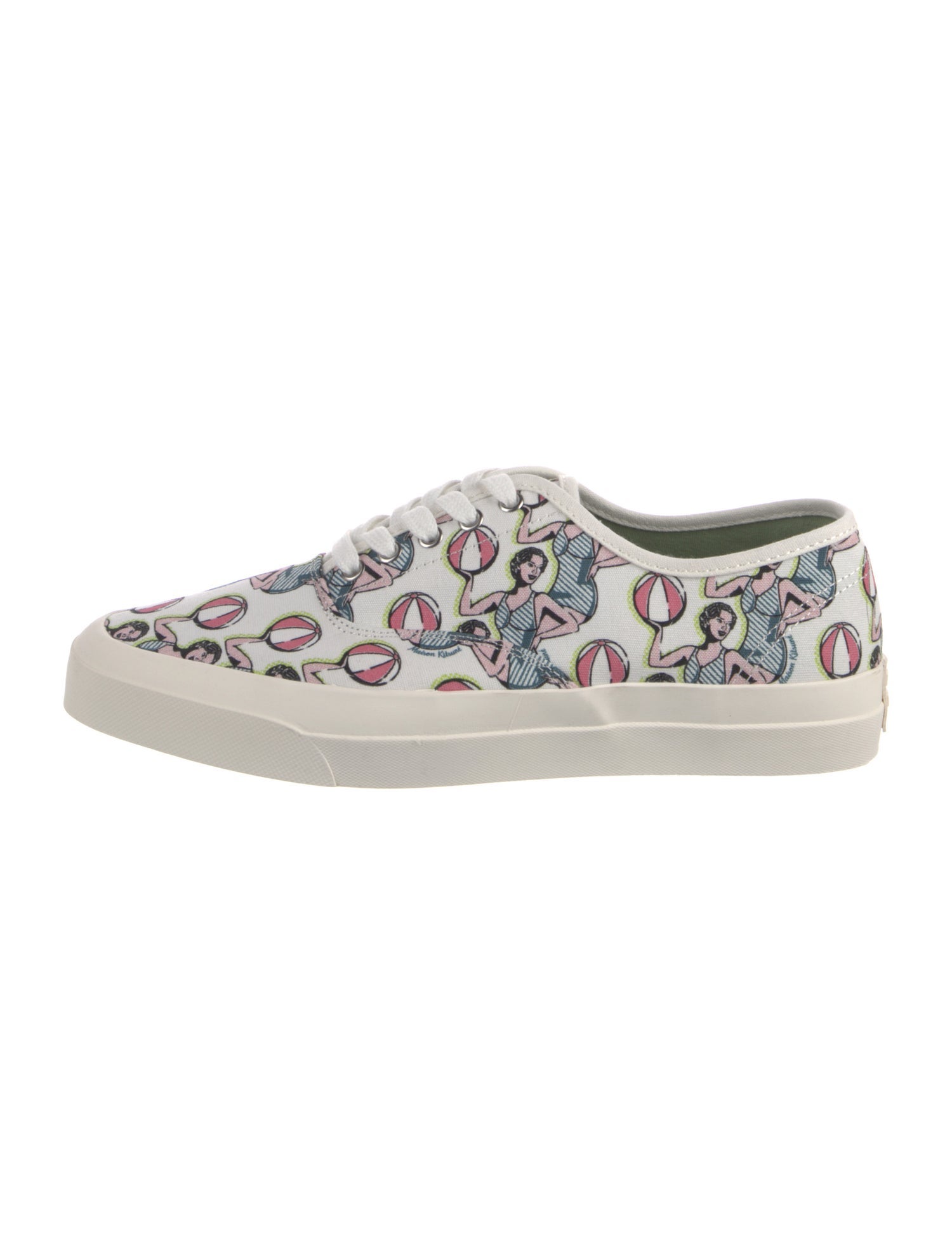 Maison Kitsuné Canvas Printed Sneakers