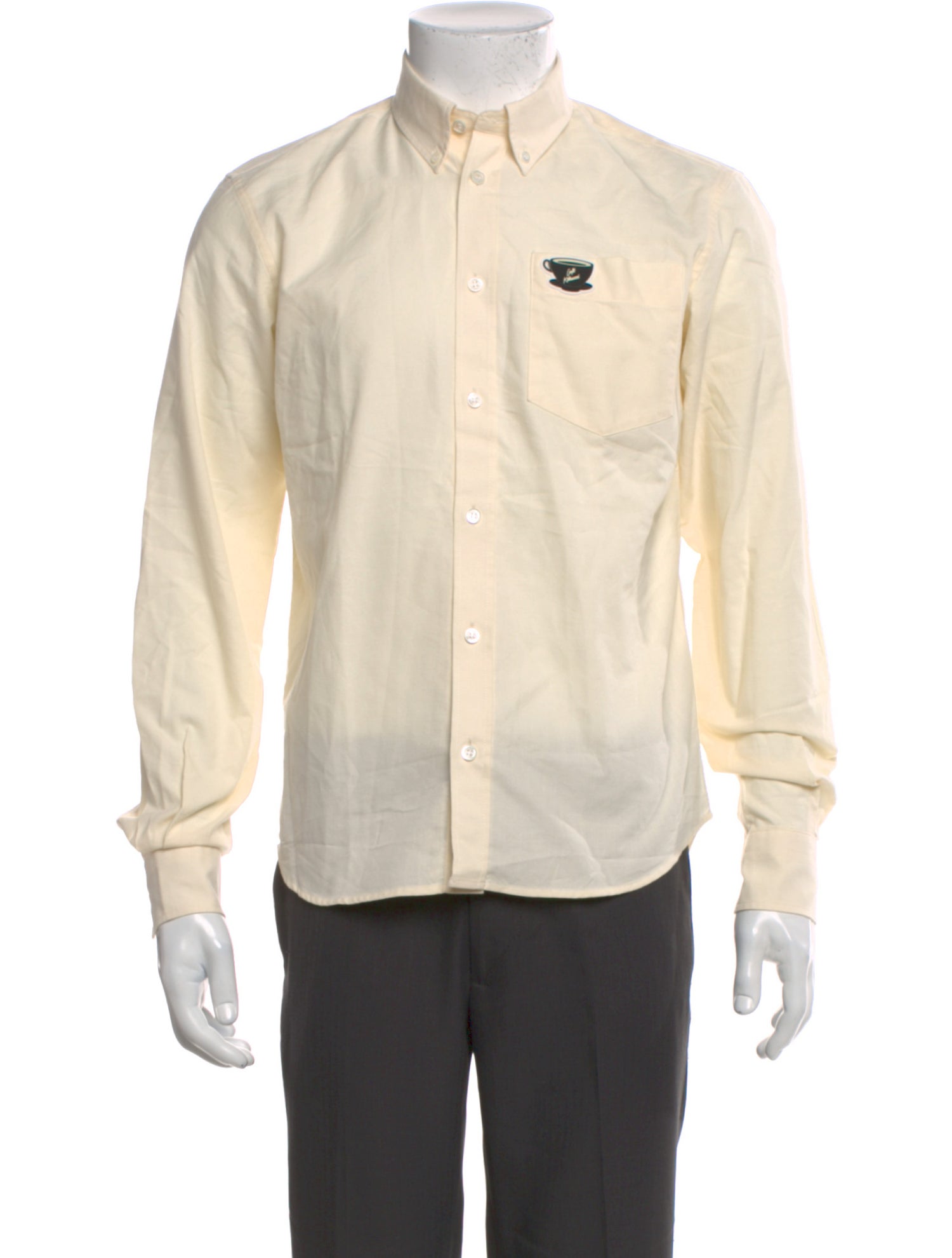 Maison Kitsuné Graphic Print Long Sleeve Shirt w/ Tags