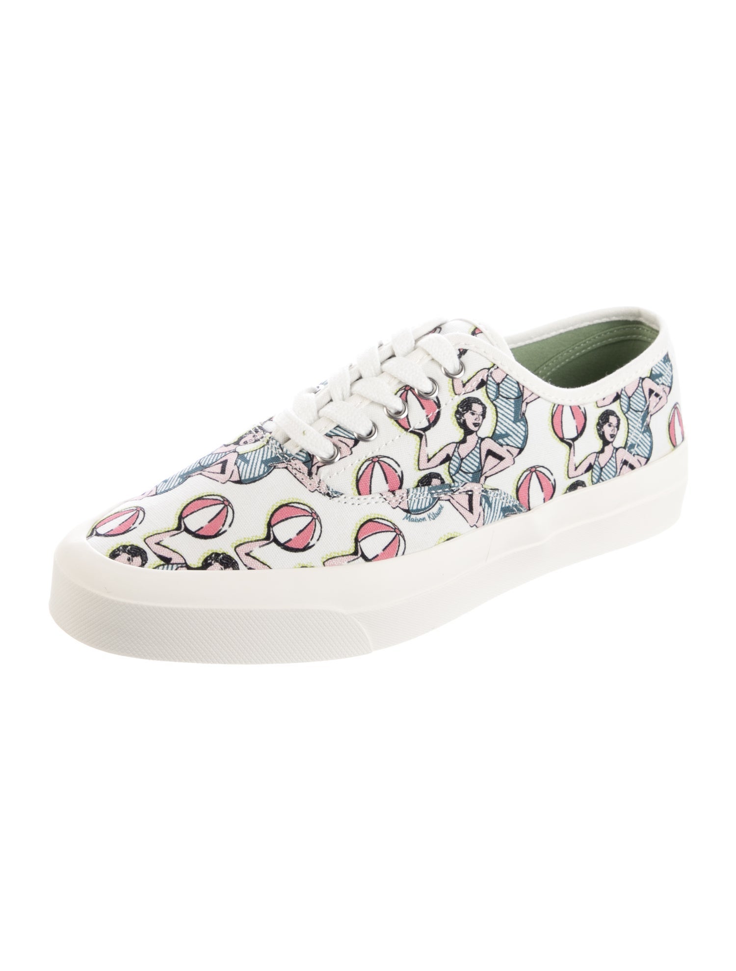 Maison Kitsuné Canvas Printed Sneakers