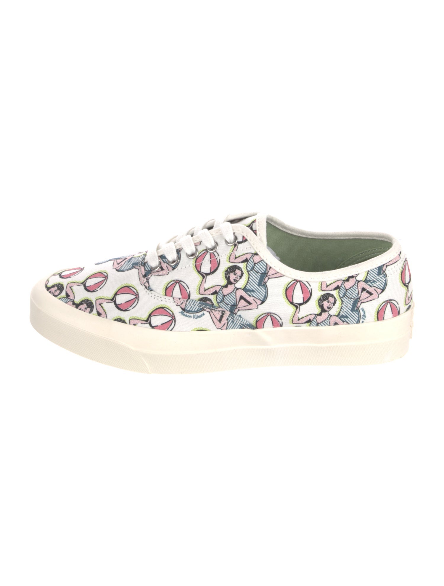 Maison Kitsuné Canvas Printed Sneakers