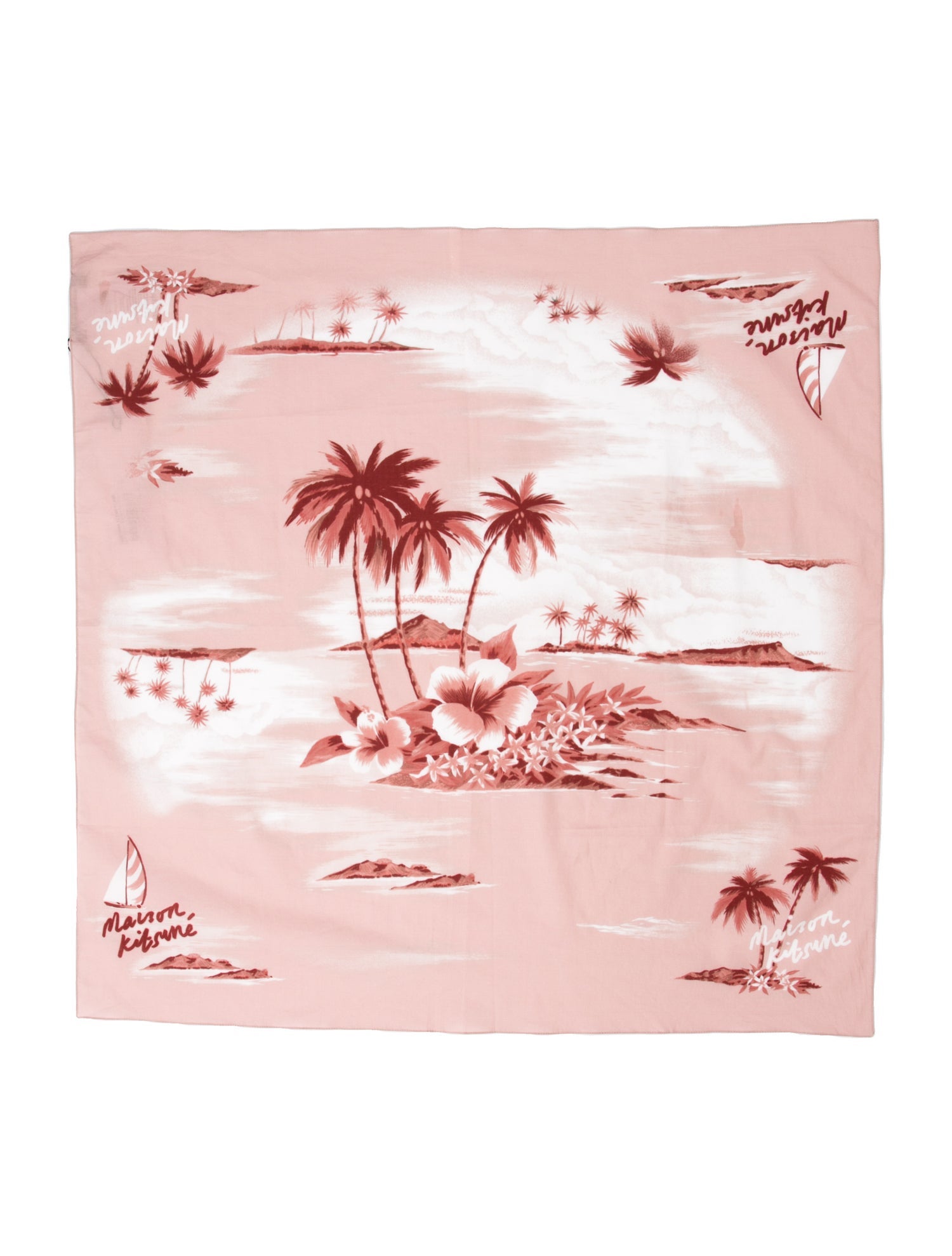 Maison Kitsuné Printed Scarf w/ Tags