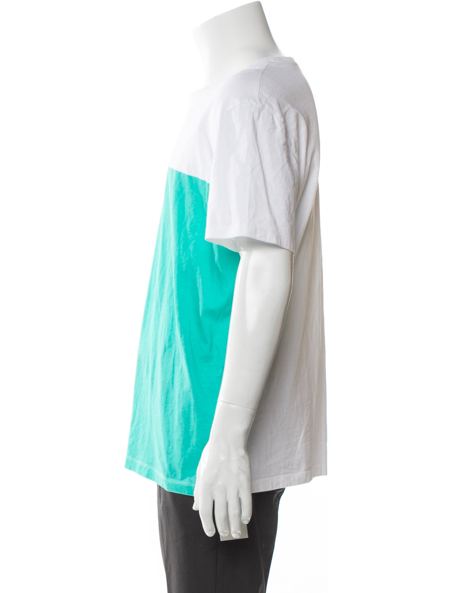 Maison Kitsuné Colorblock Pattern Crew Neck T-Shirt