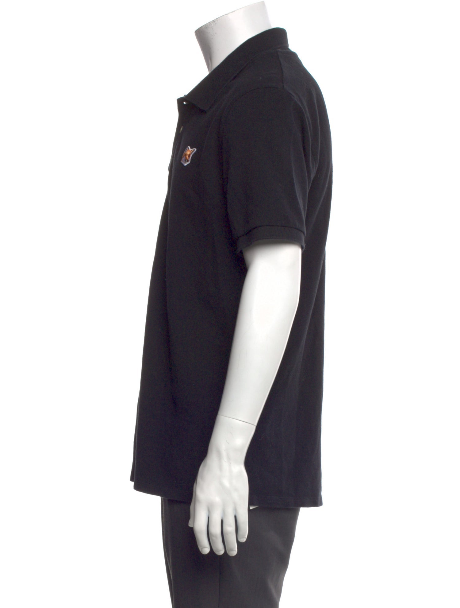 Maison Kitsuné Mock Neck Short Sleeve Polo Sweater