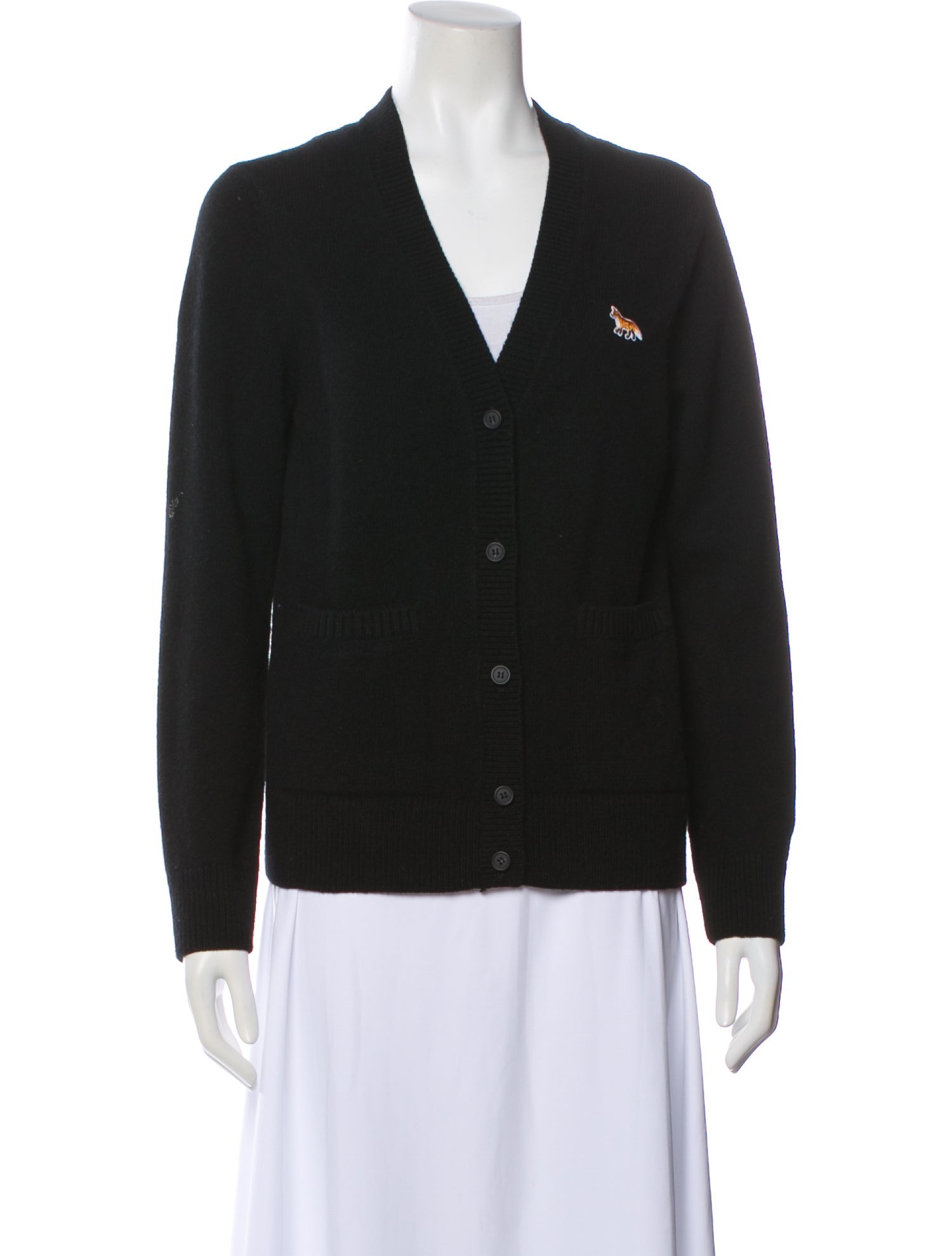 Maison Kitsuné Wool V-Neck Sweater