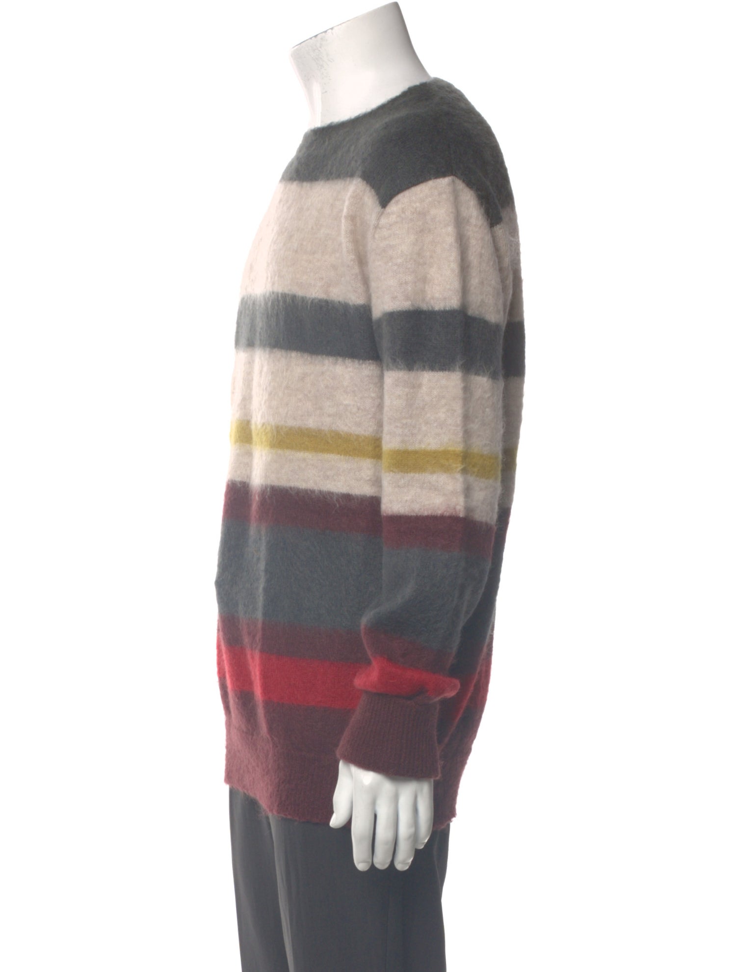Maison Kitsuné Striped Crew Neck Pullover