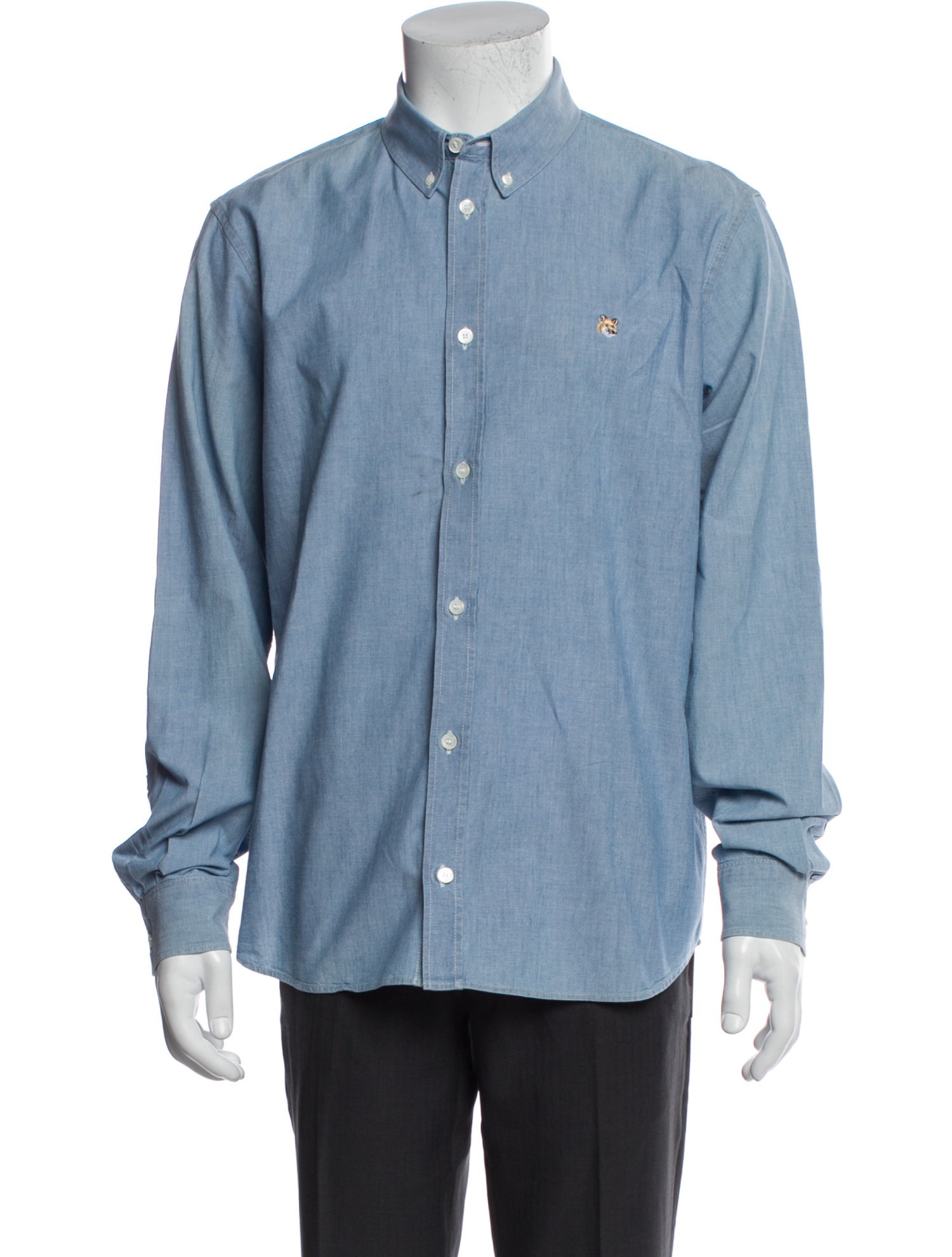 Maison Kitsuné Long Sleeve Denim Shirt