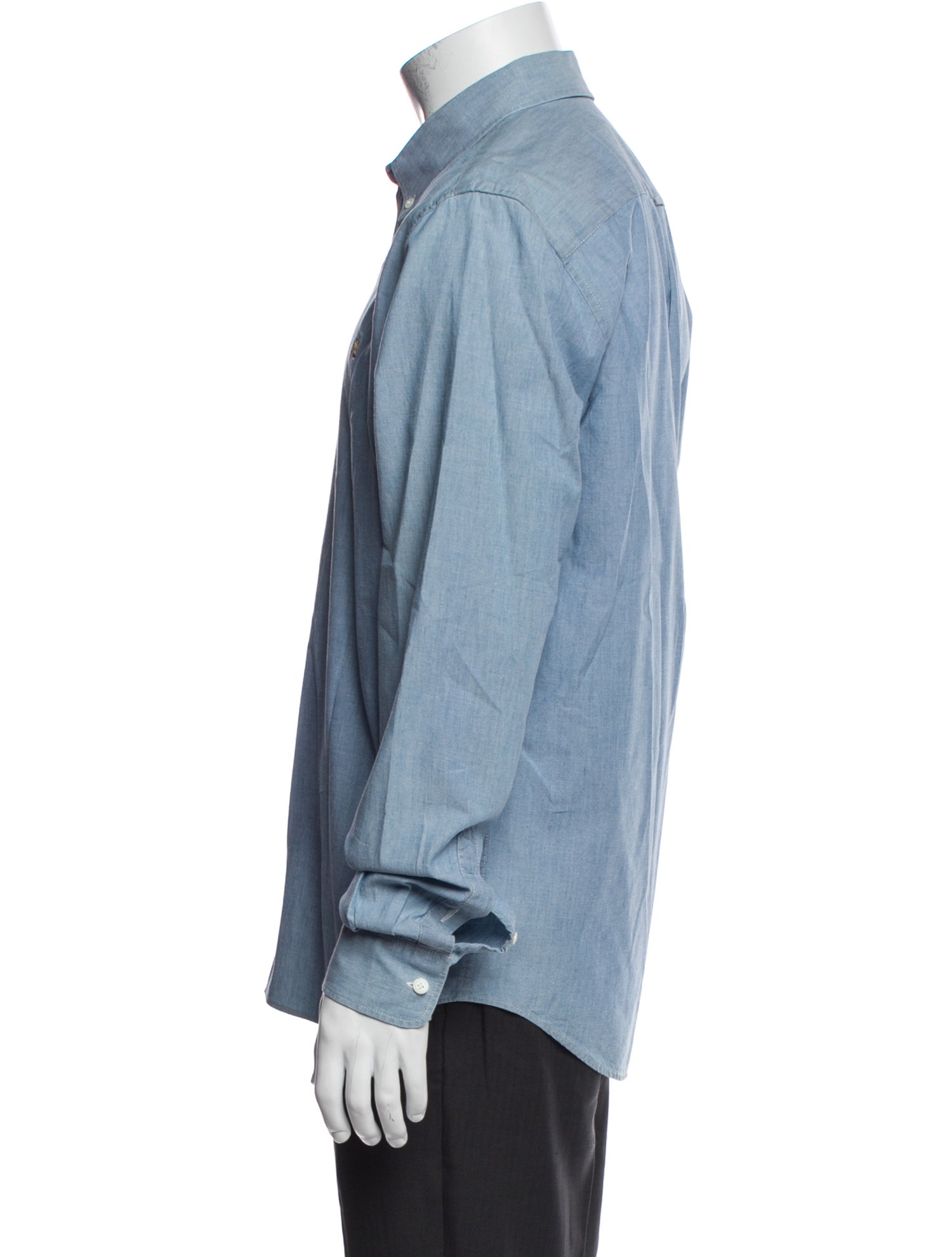 Maison Kitsuné Long Sleeve Denim Shirt