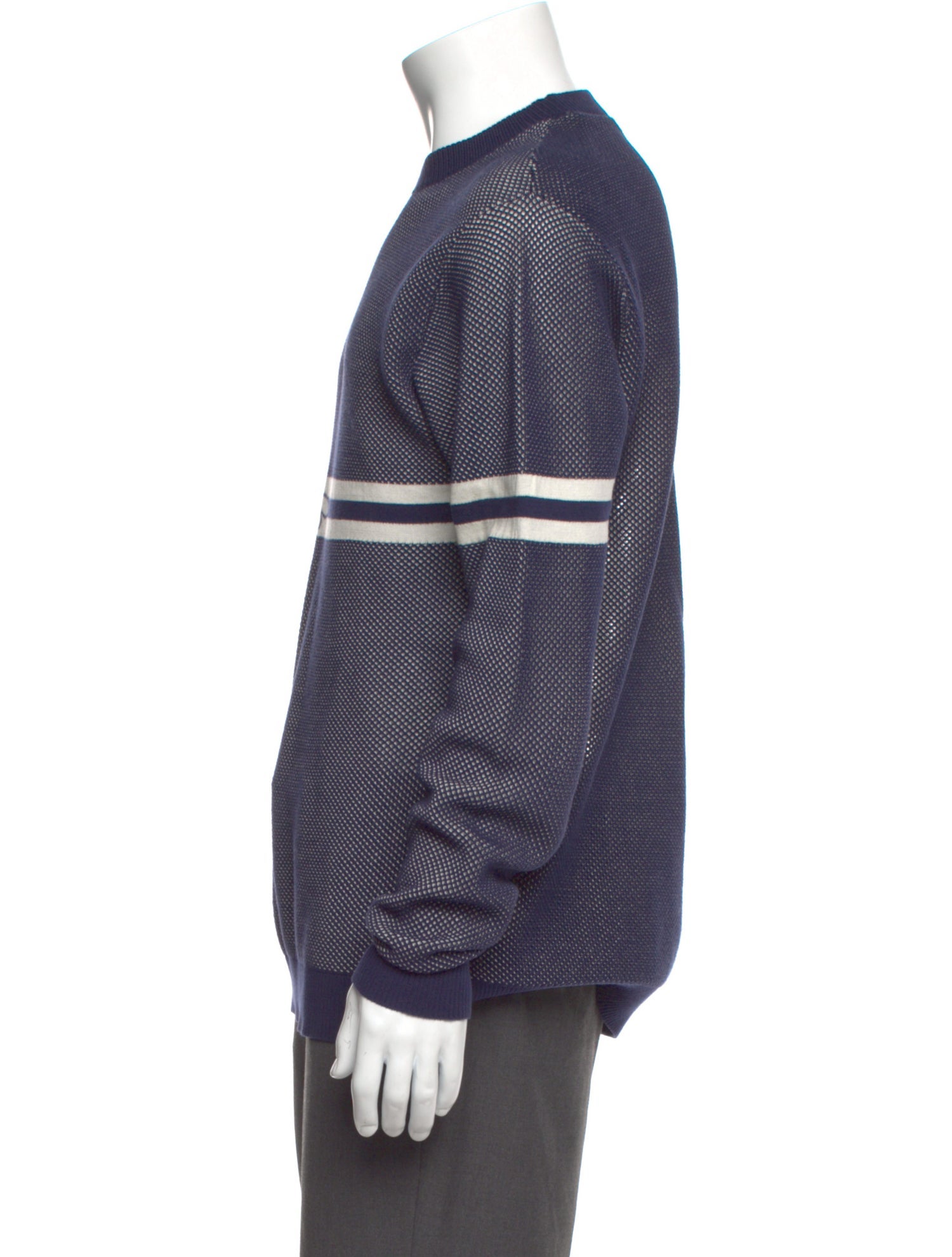 Maison Kitsuné Colorblock Pattern Crew Neck Pullover