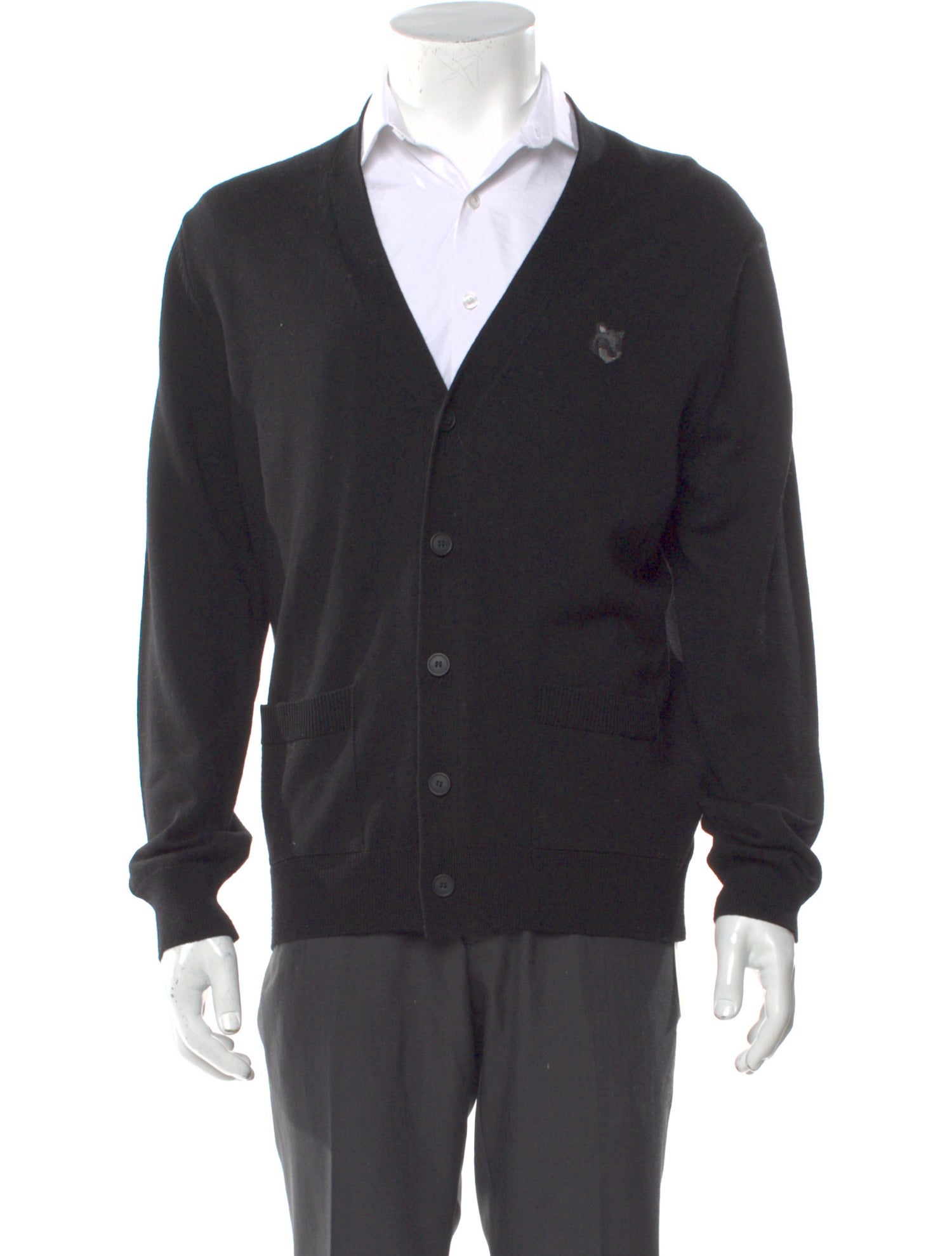 Maison Kitsuné Wool V-Neck Cardigan