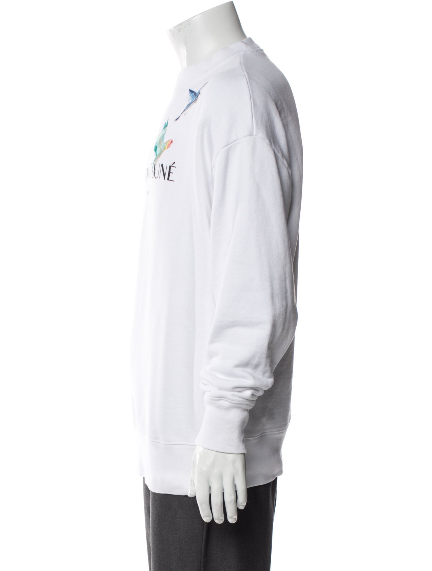 Maison Kitsuné Graphic Print Mock Neck Pullover