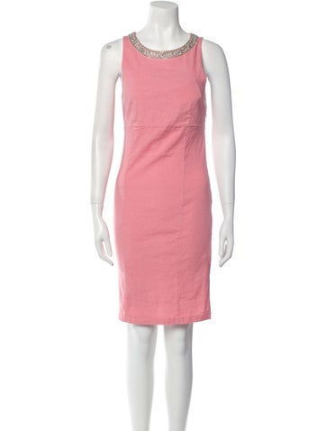 120% Lino Dresses Scoop Neck Knee-Length Dress S