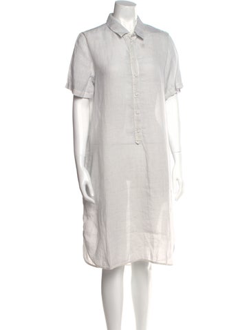 120% Lino Dresses Linen Midi Length Dress XL