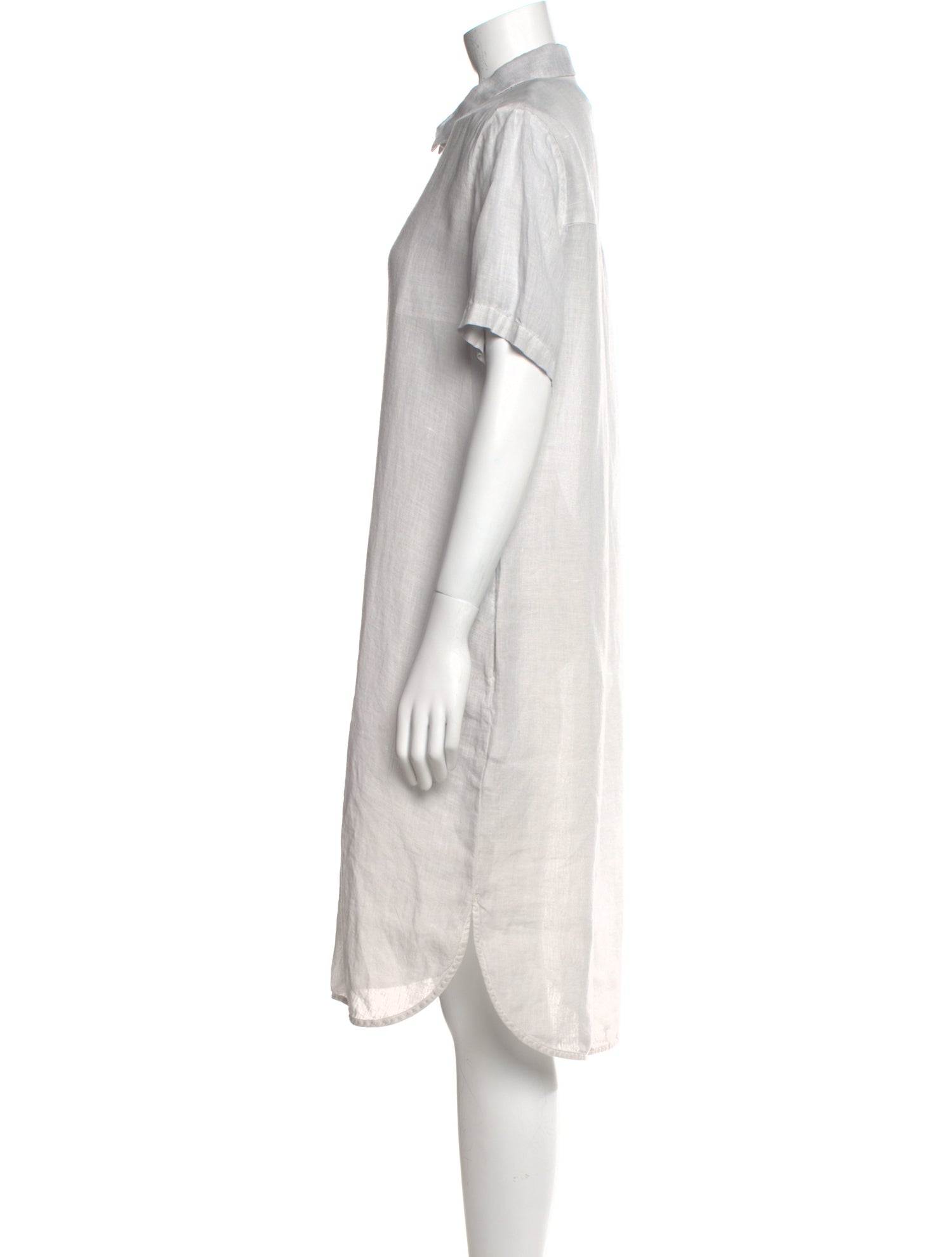 120% Lino Linen Midi Length Dress