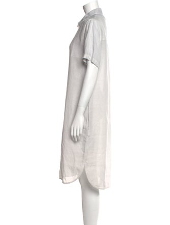 120% Lino Linen Midi Length Dress