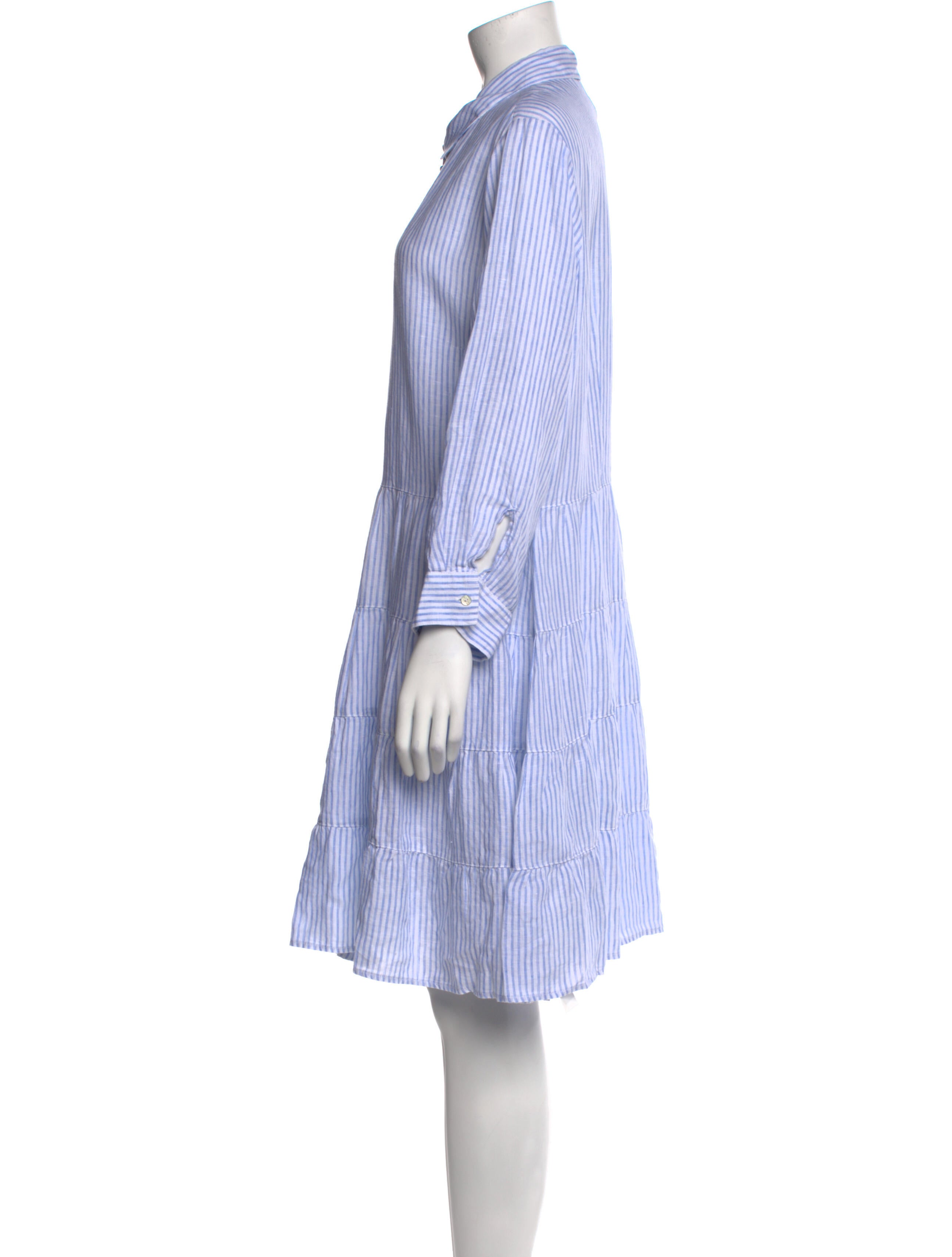 120% Lino Linen Knee-Length Dress