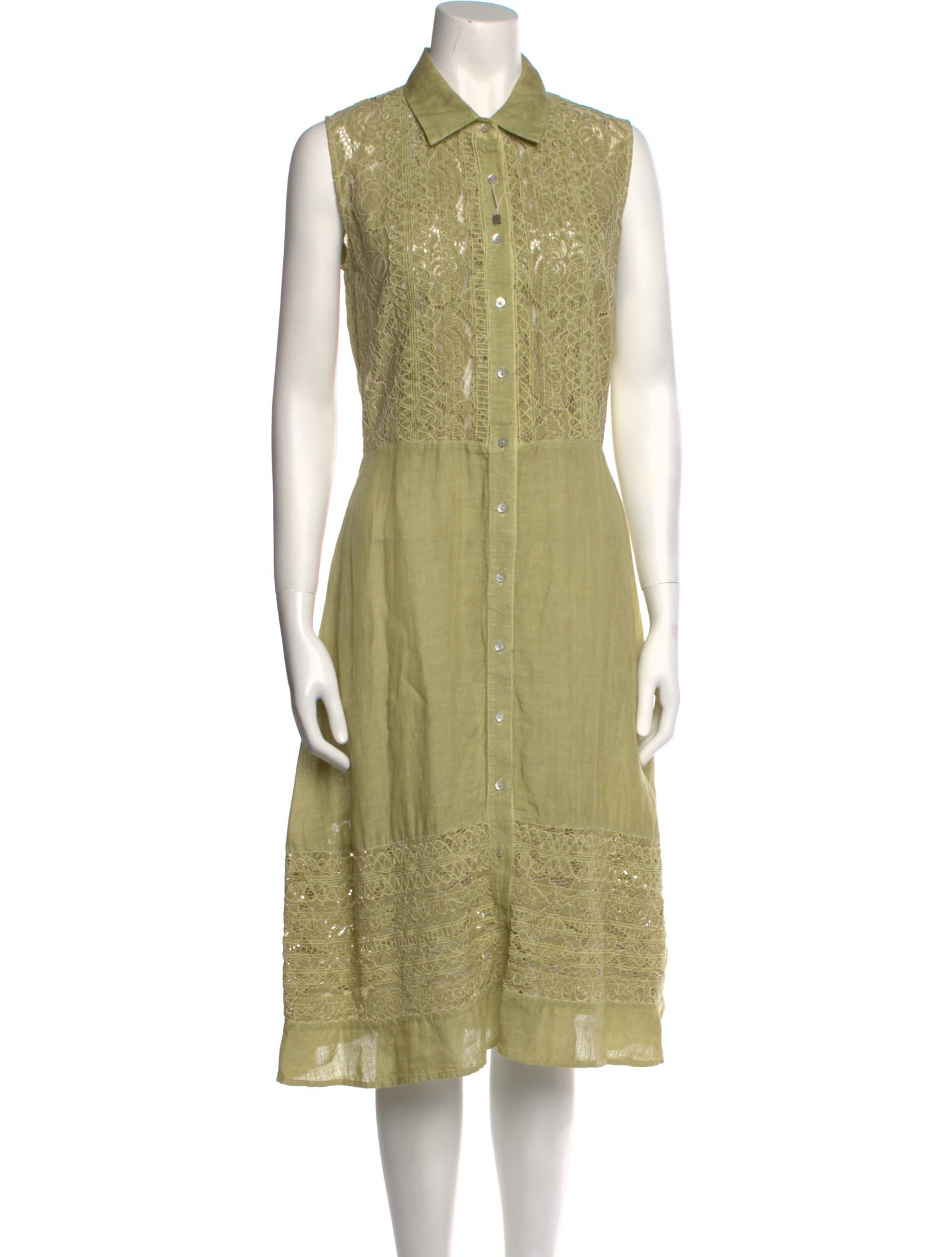 120% Lino Midi Length Dress w/ Tags