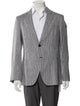 120% Lino Linen Houndstooth Print Blazer