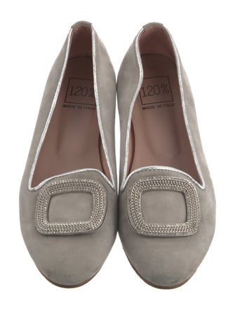 120% Lino Suede Chain-Link Accents Pumps