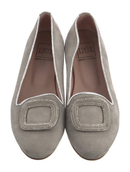 120% Lino Suede Chain-Link Accents Pumps