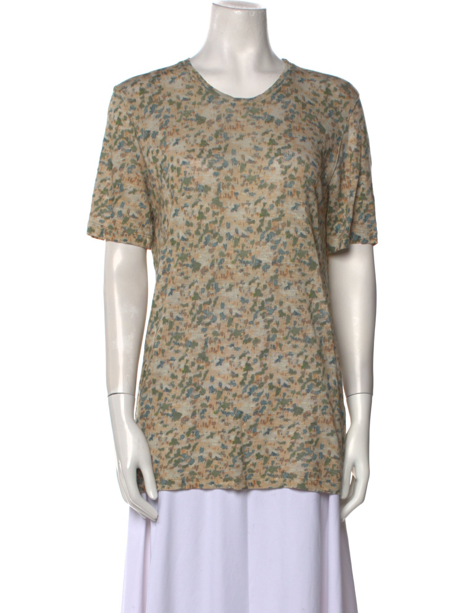 120% Lino Printed Crew Neck T-Shirt