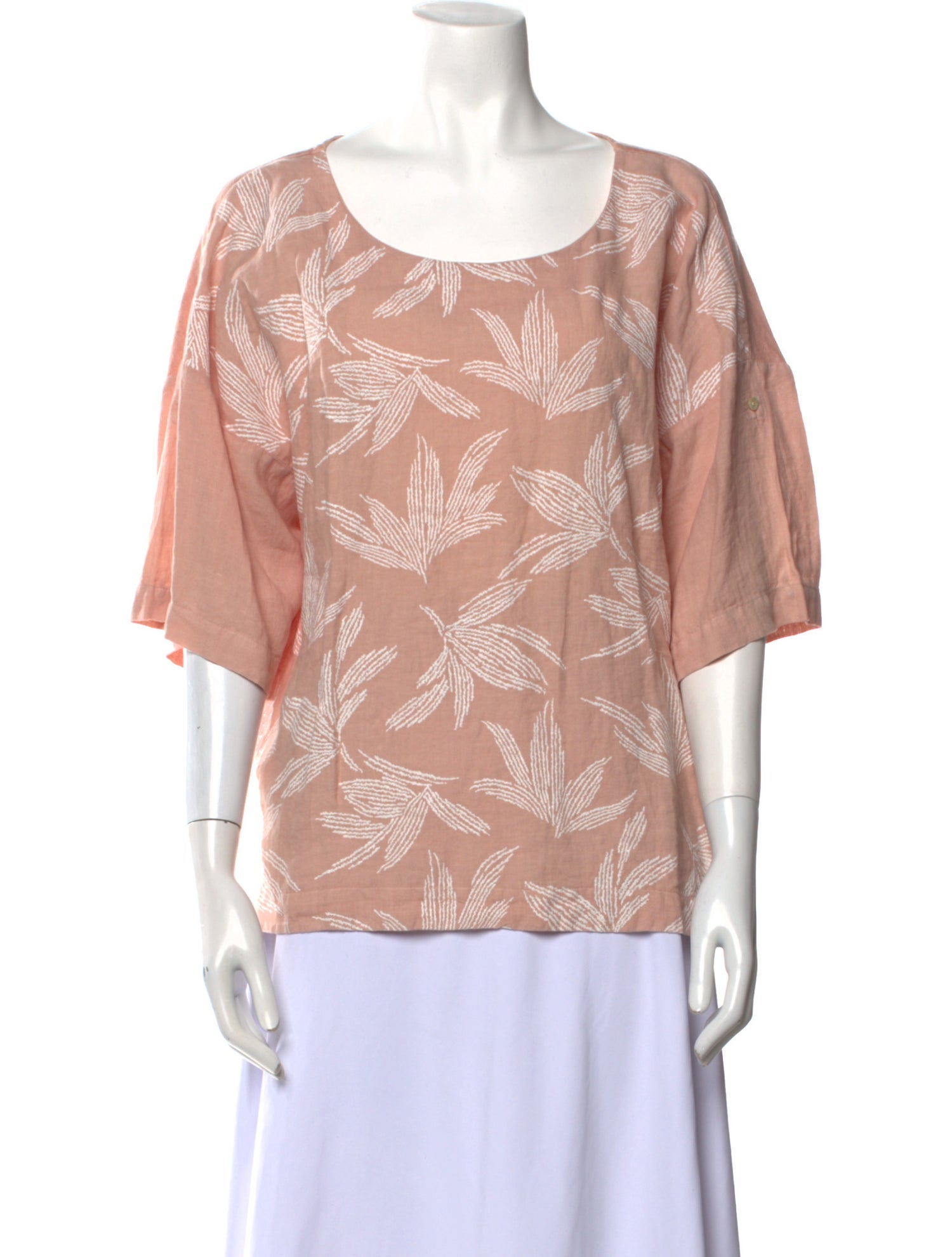 120% Lino Linen Printed T-Shirt w/ Tags