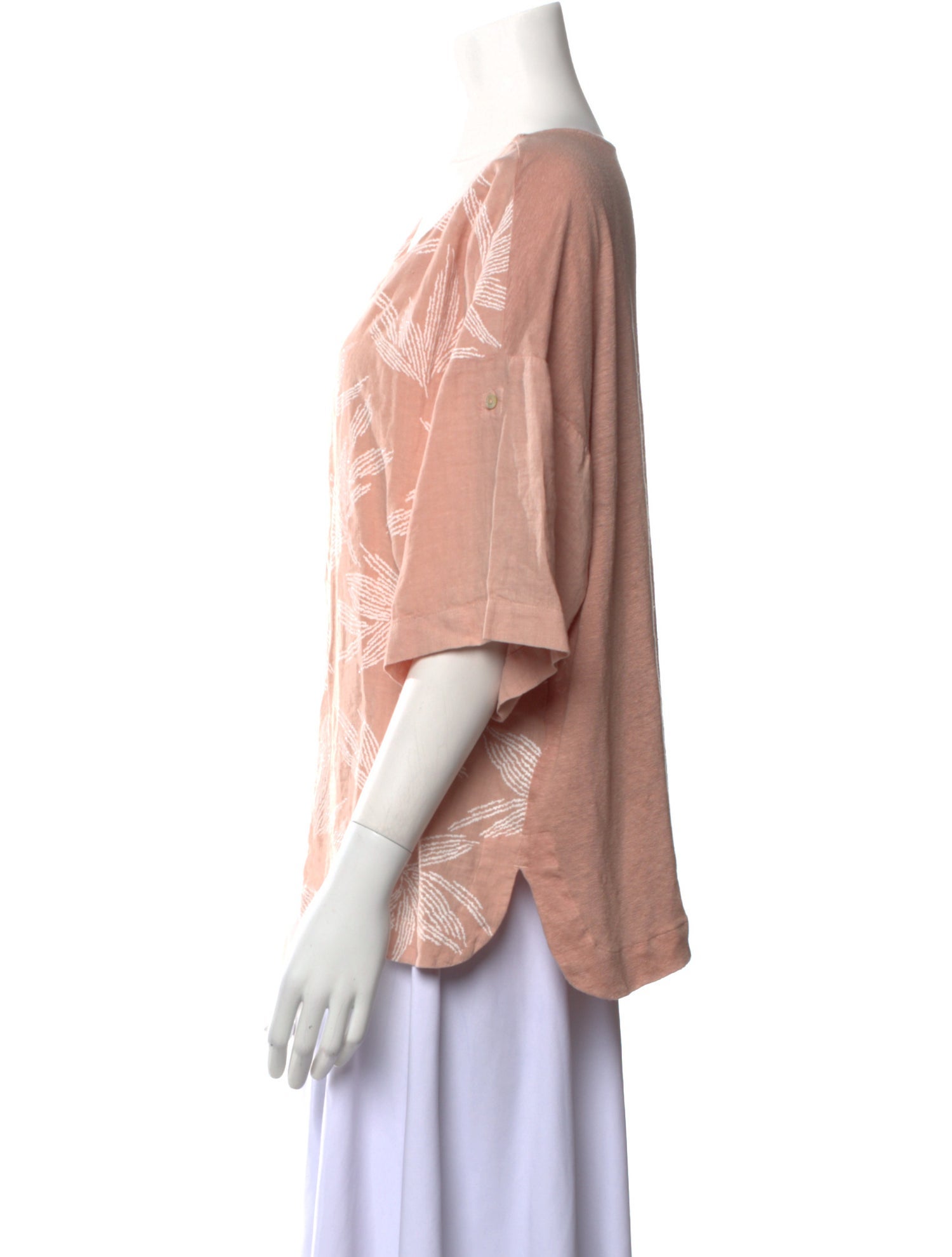 120% Lino Linen Printed T-Shirt w/ Tags