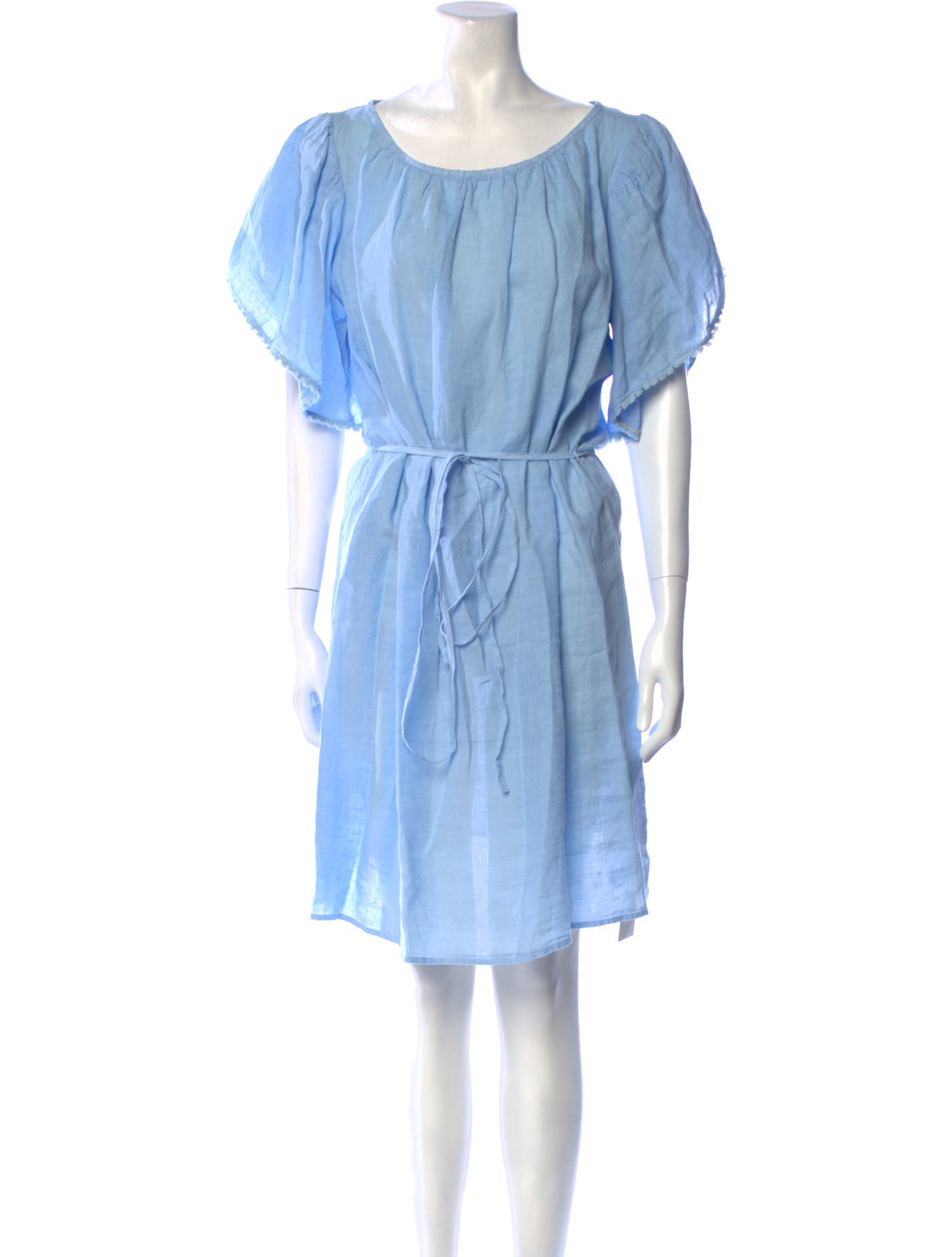 120% Lino Linen Knee-Length Dress