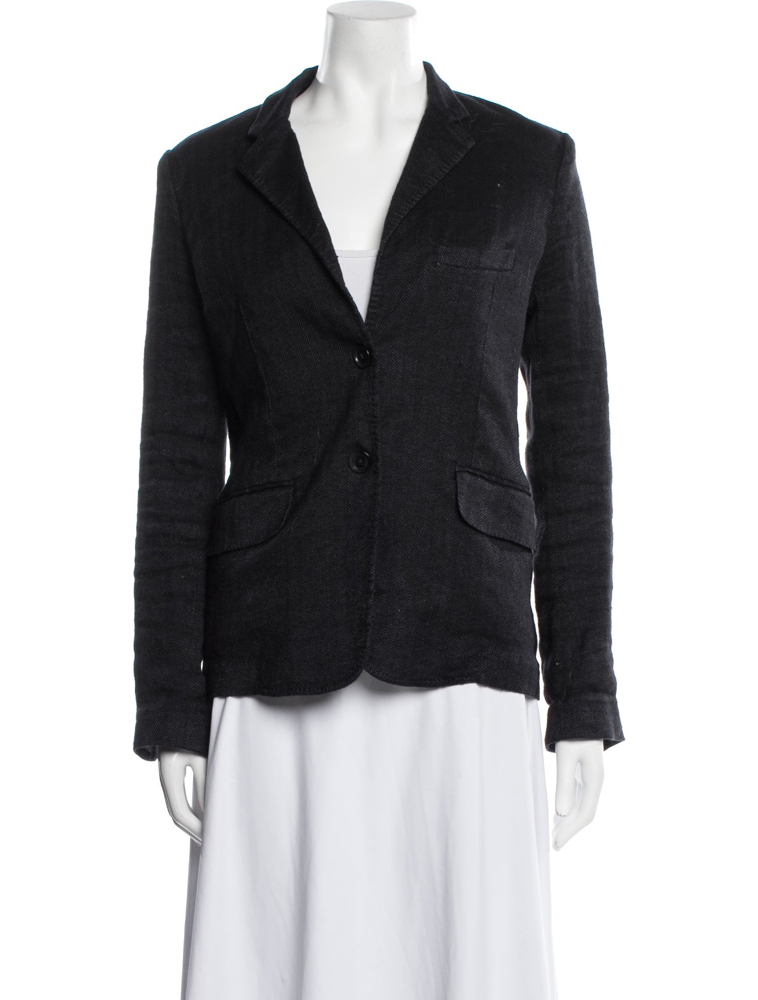 120% Lino Linen Tweed Pattern Blazer