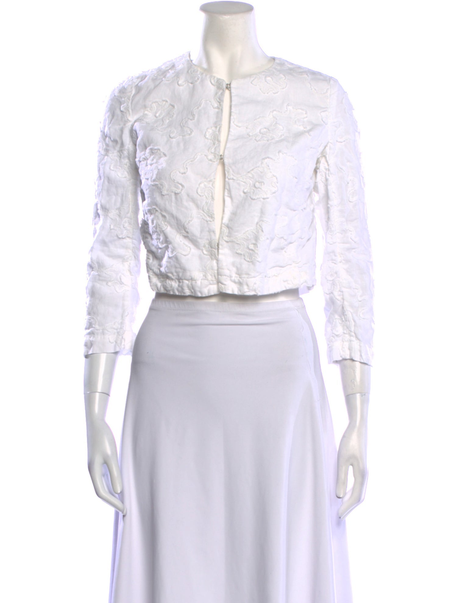 120% Lino Linen V-Neck Crop Top