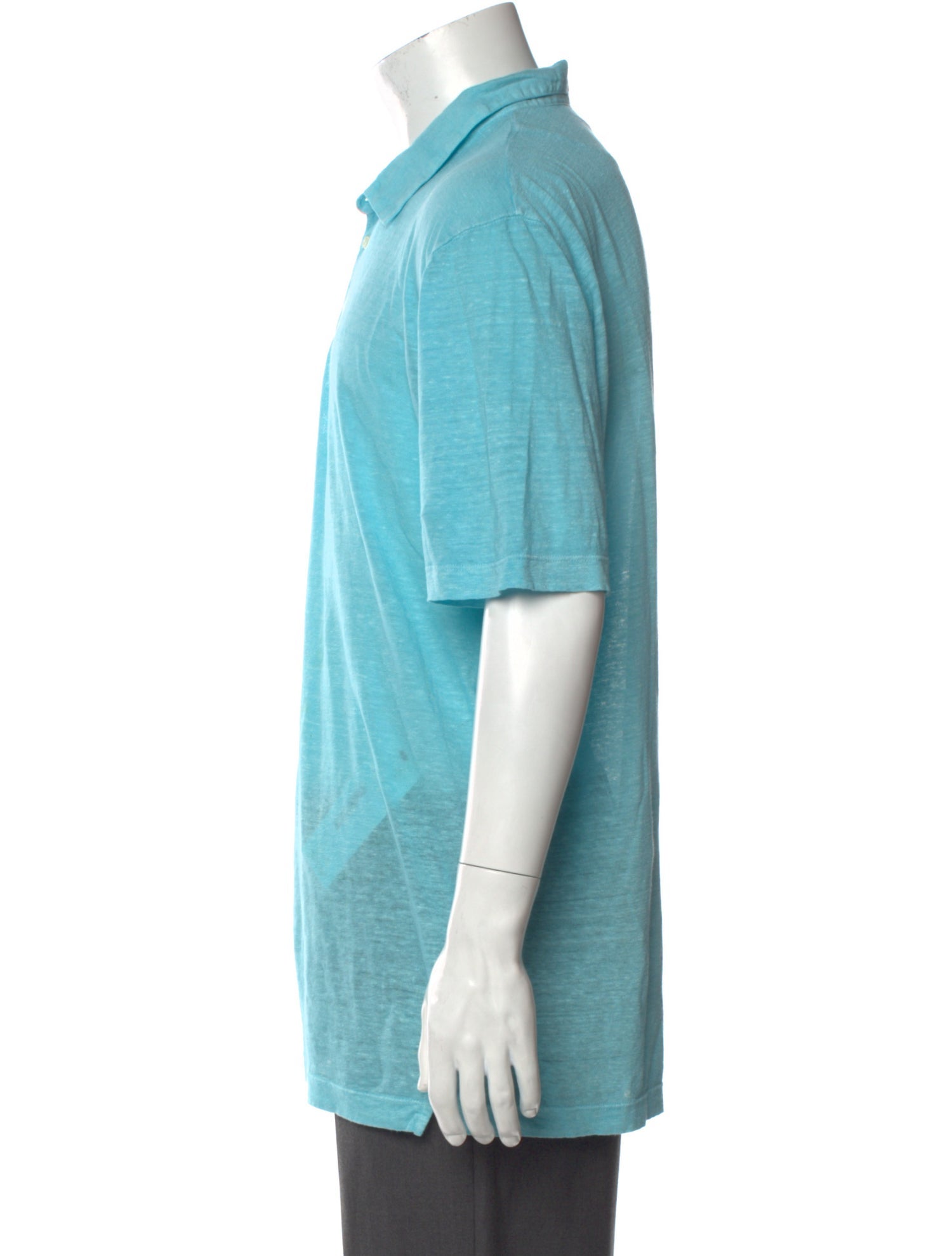 120% Lino Collar Short Sleeve Polo Shirt