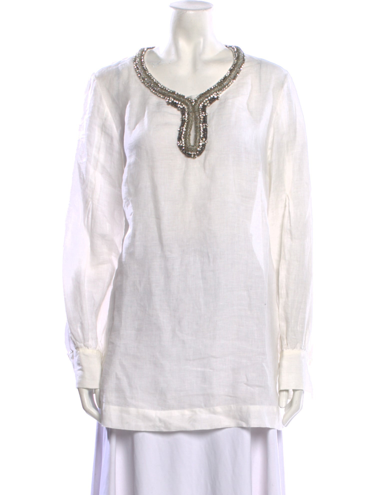 120% Lino Linen Scoop Neck Tunic