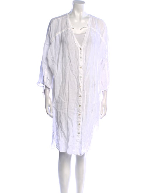 120% Lino Linen Knee-Length Dress