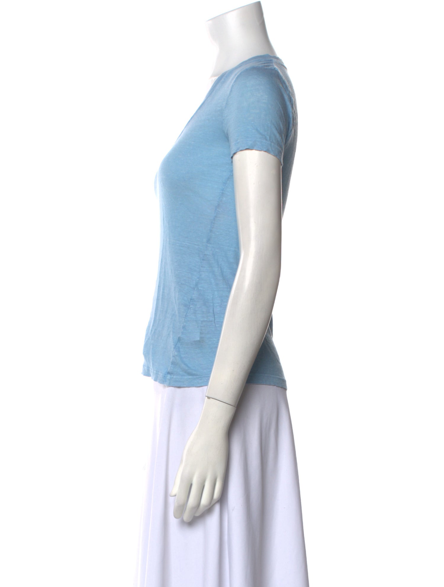 120% Lino V-Neck Short Sleeve T-Shirt