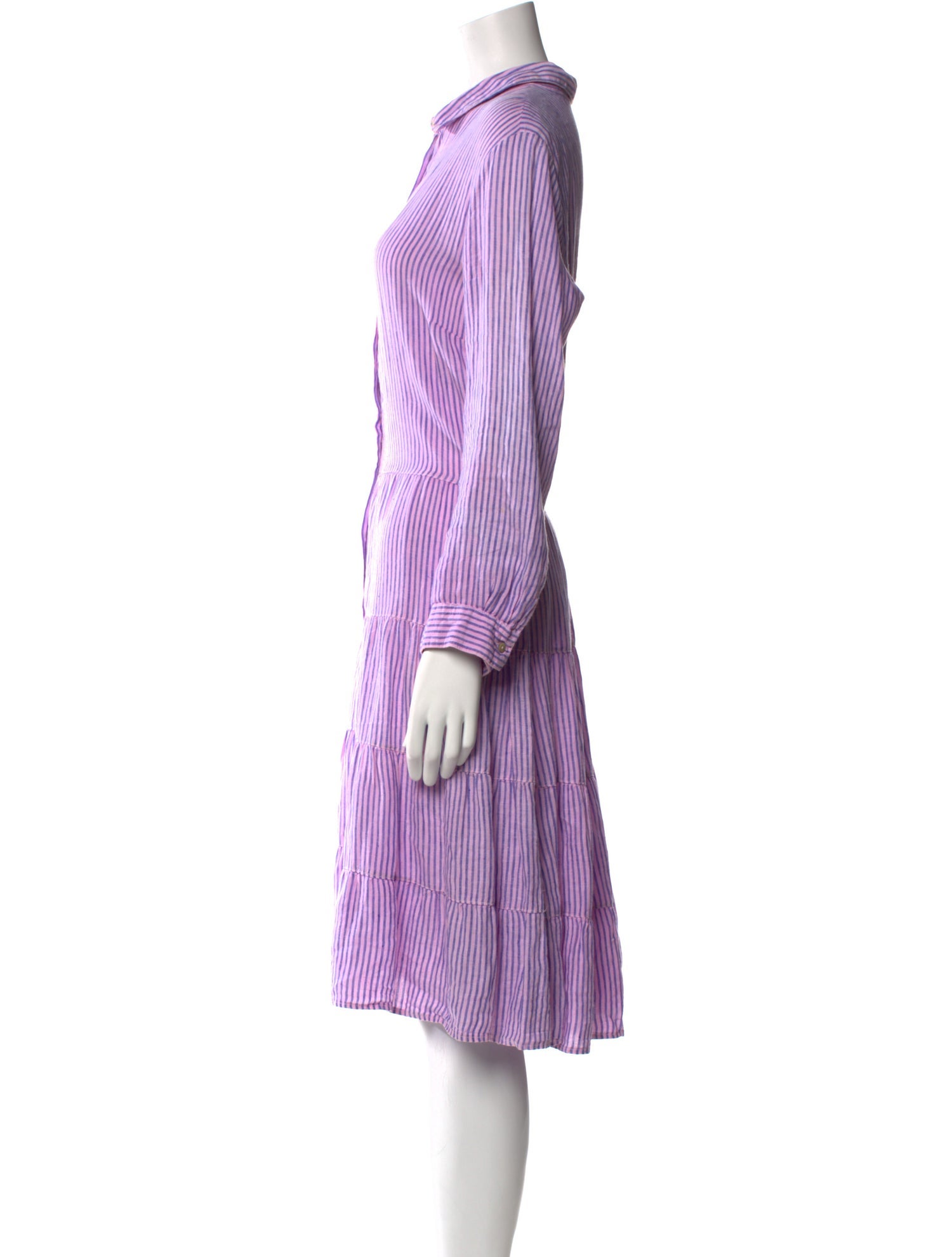 120% Lino Linen Midi Length Dress