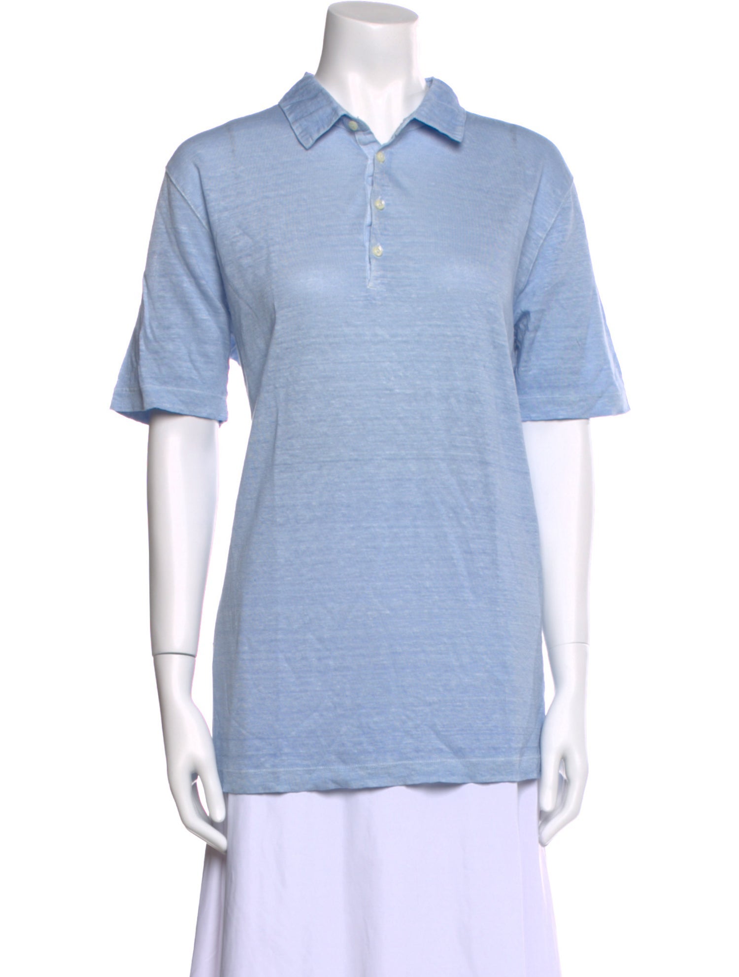 120% Lino Linen Short Sleeve Polo w/ Tags