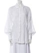 120% Lino Linen Long Sleeve Button-Up Top