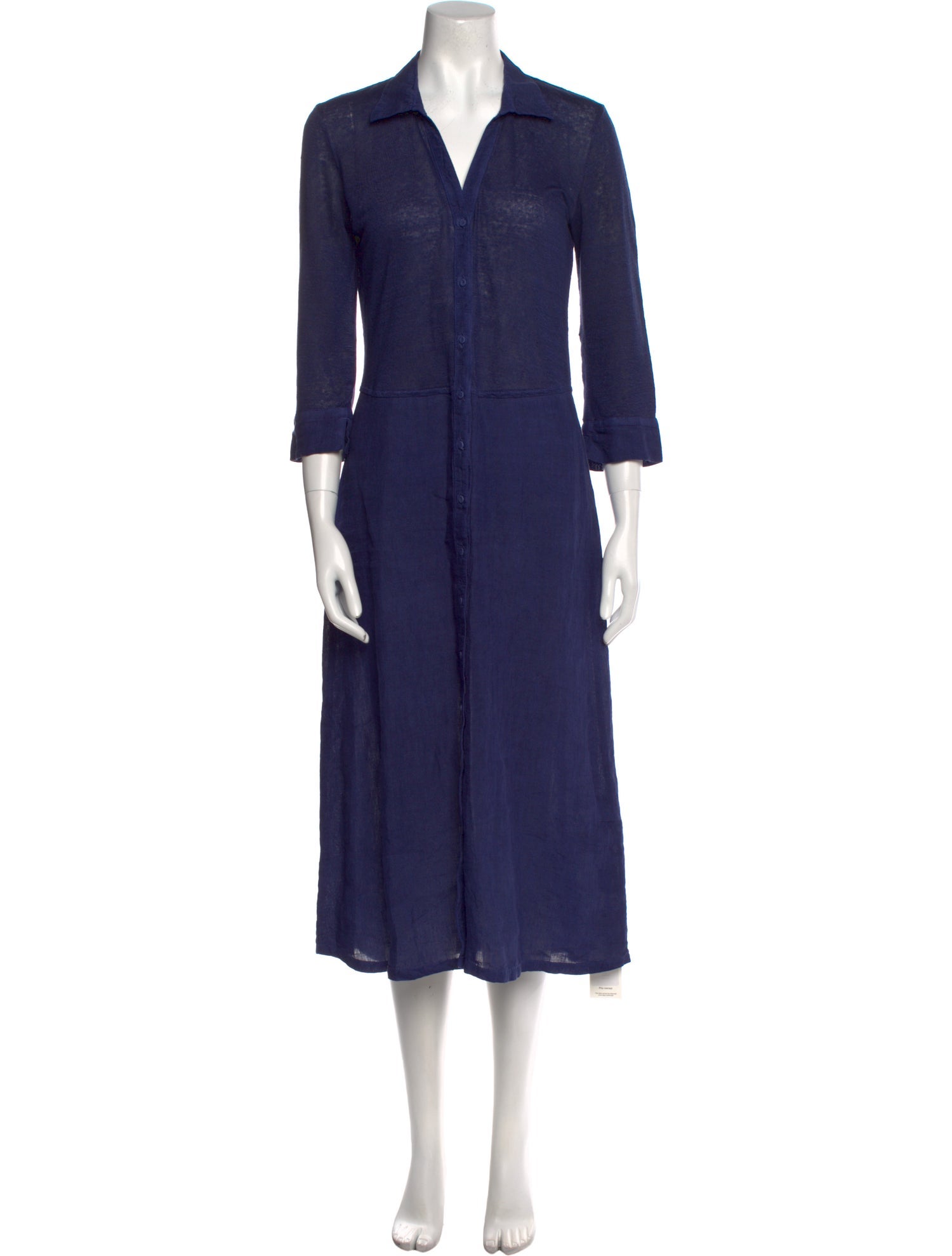 120% Lino Linen Midi Length Dress