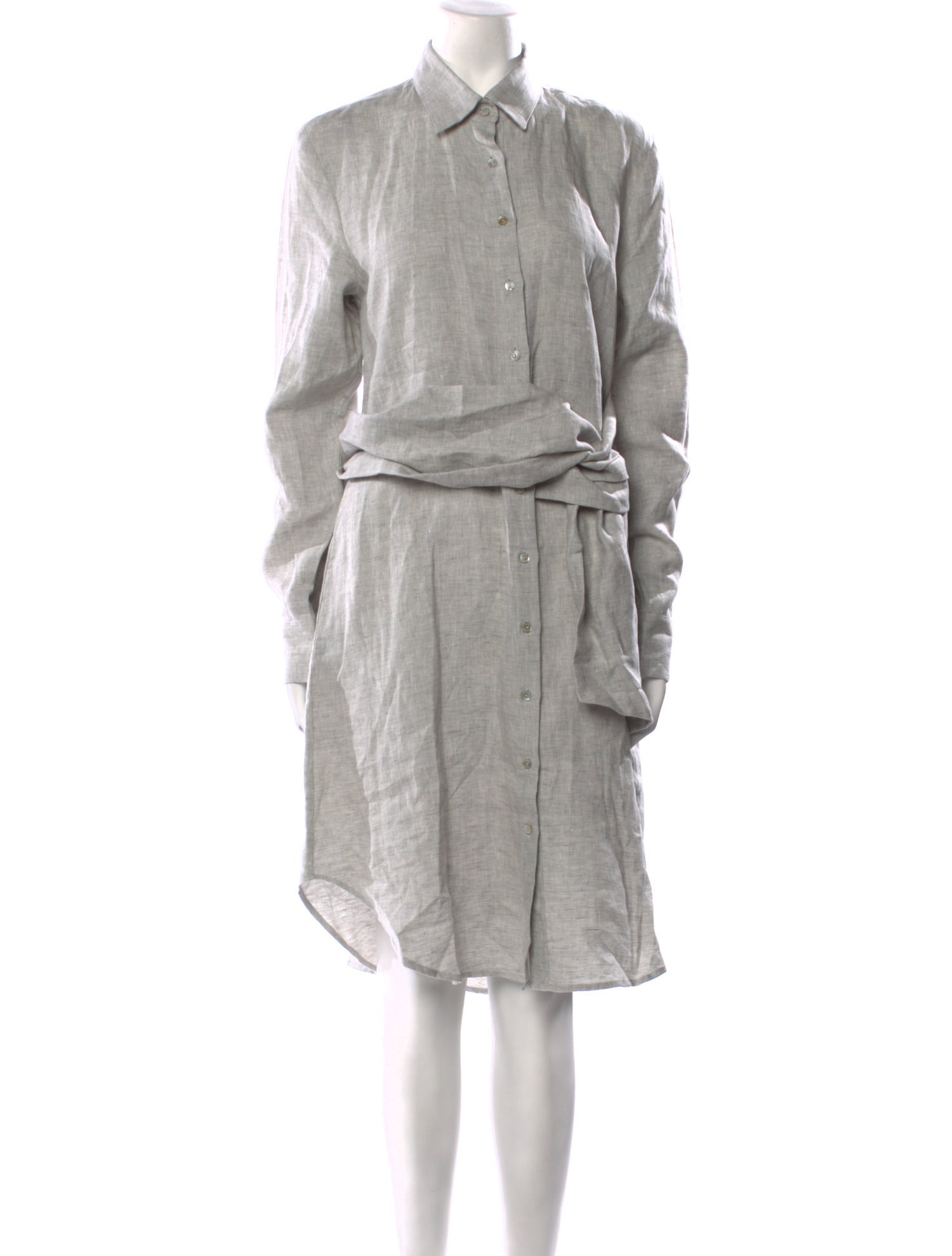 120% Lino Linen Midi Length Dress w/ Tags