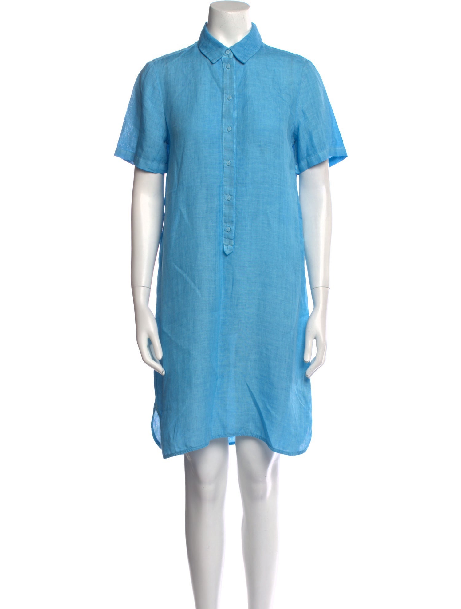 120% Lino Linen Knee-Length Dress