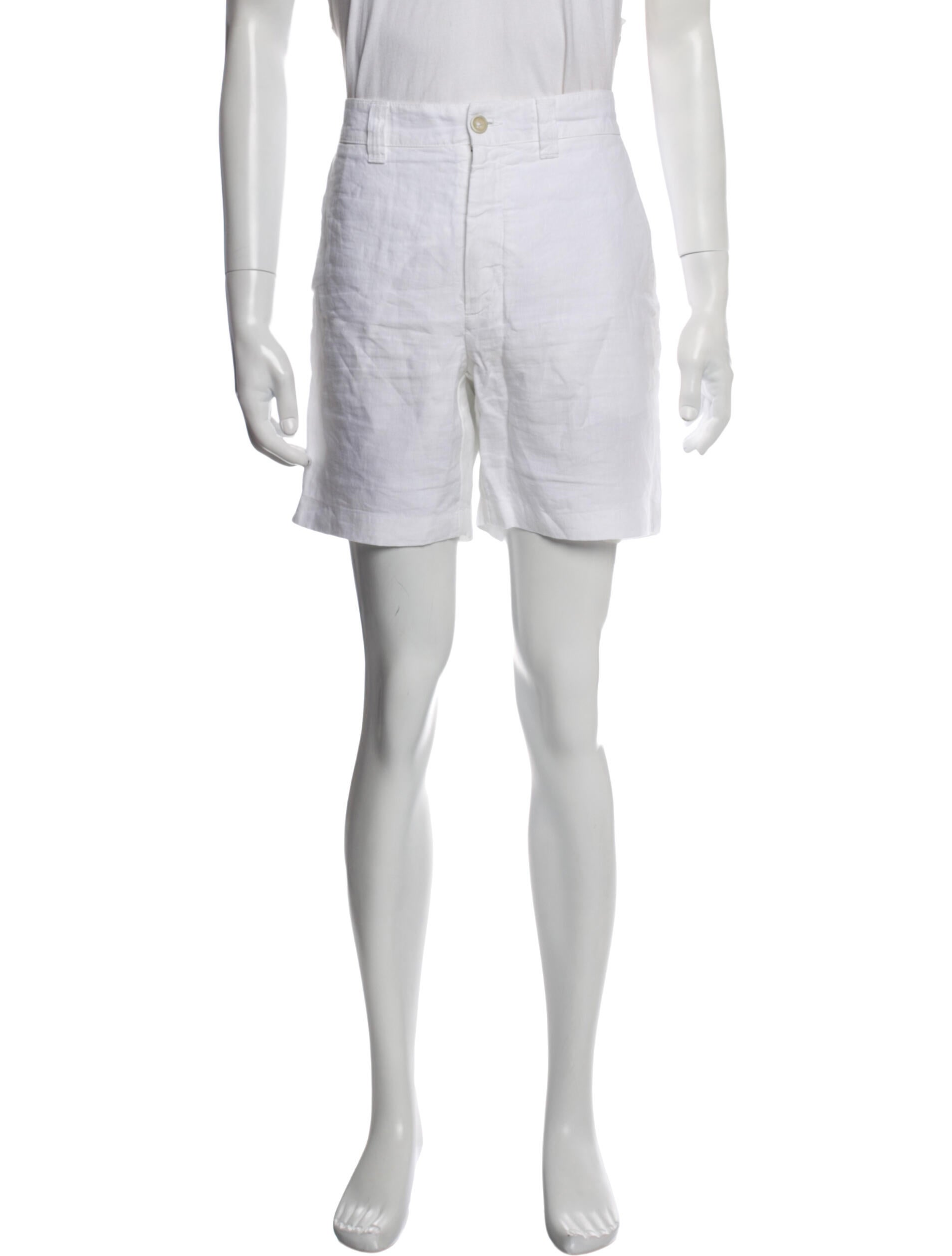 120% Lino Linen Flat Front Shorts