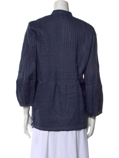 120% Lino Linen V-Neck Blouse