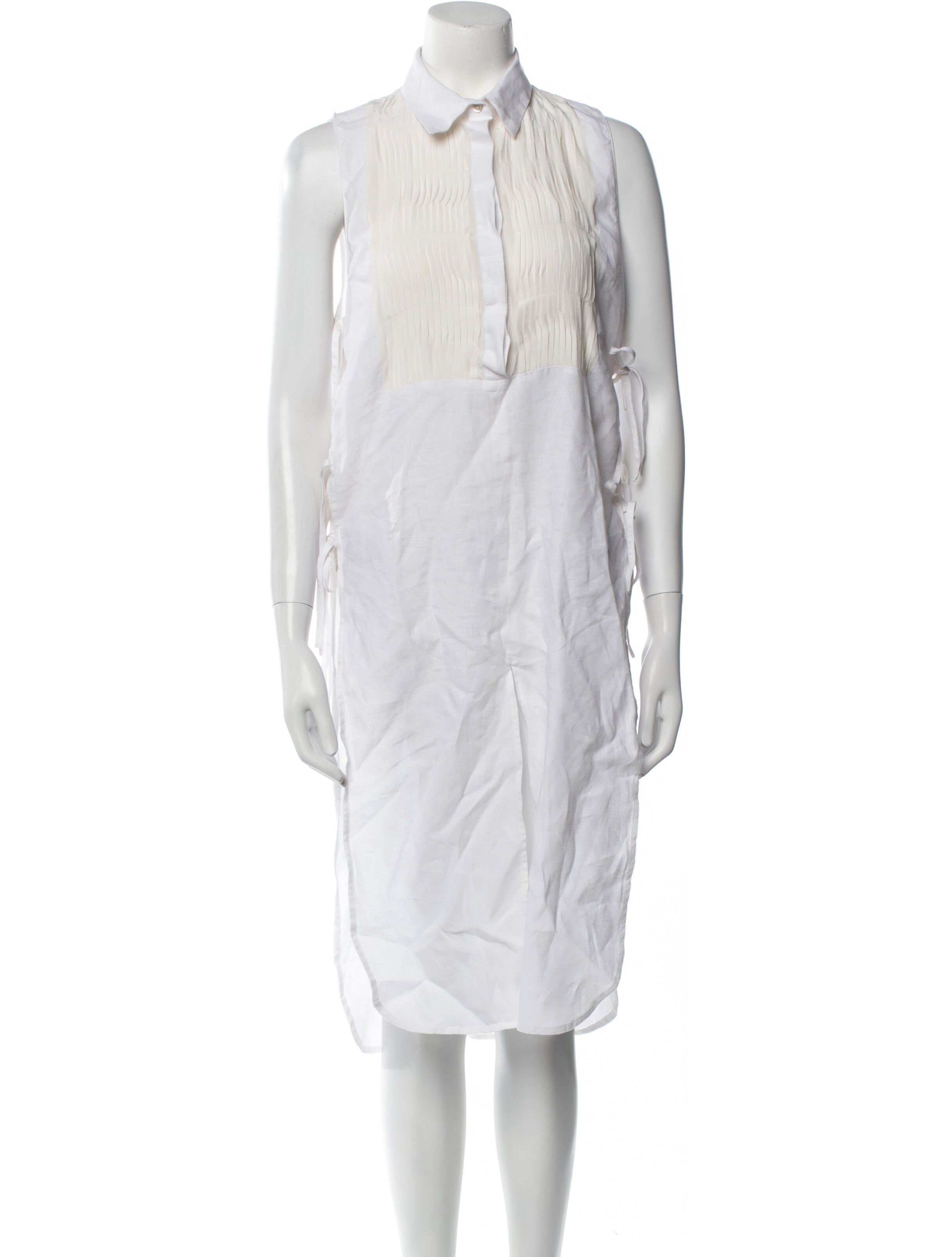 120% Lino Linen Midi Length Dress