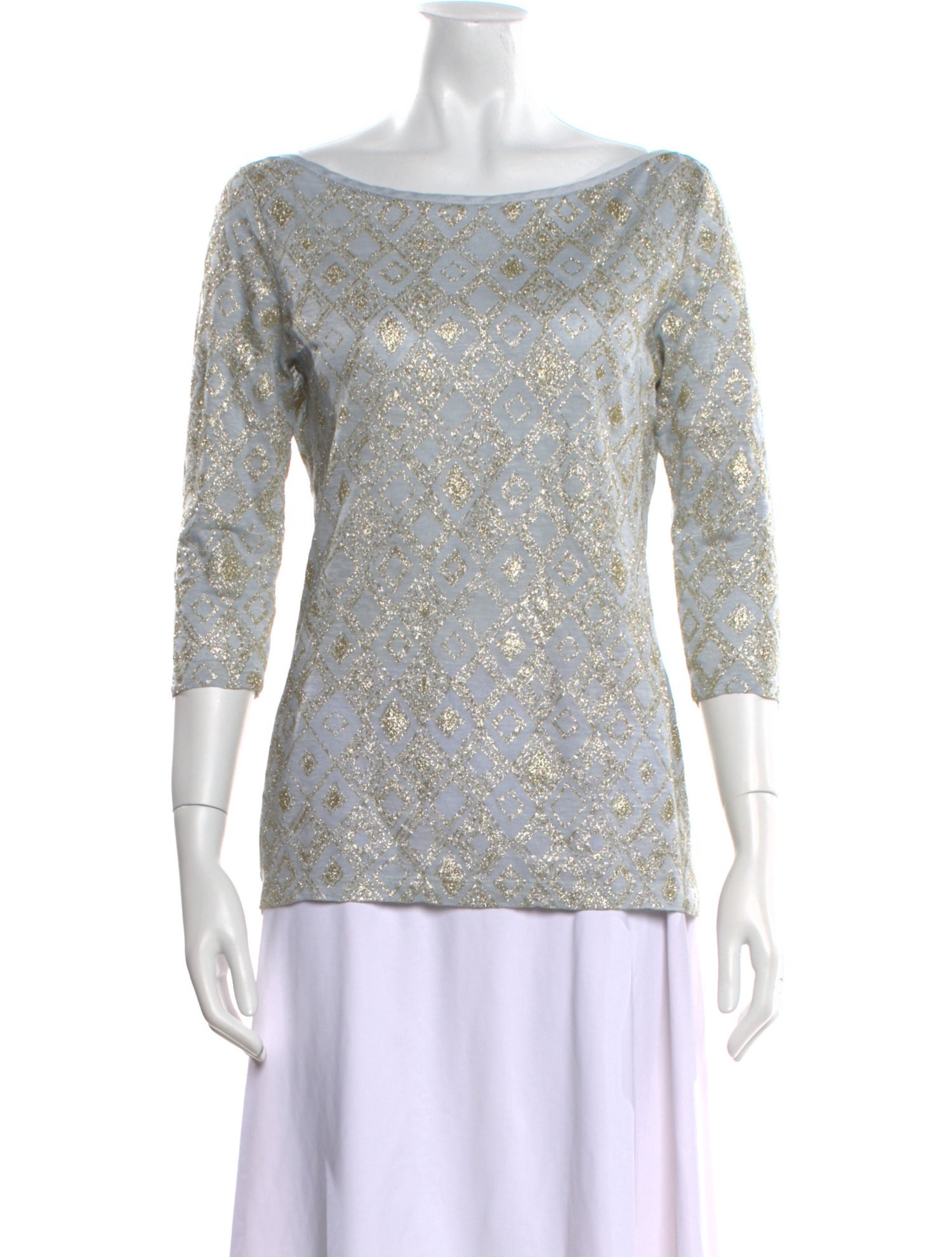 120% Lino Linen Bateau Neckline Top