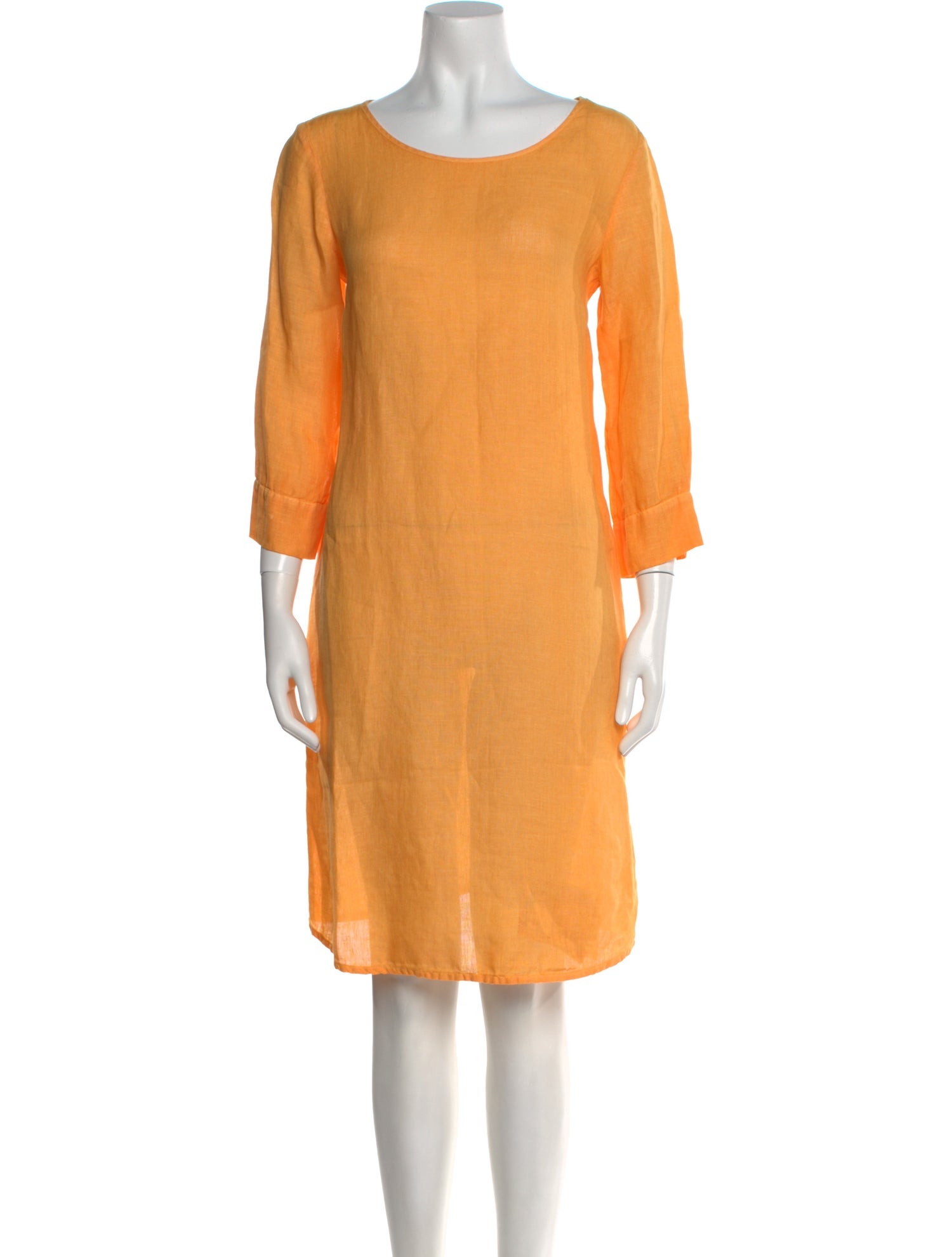 120% Lino Linen Knee-Length Dress