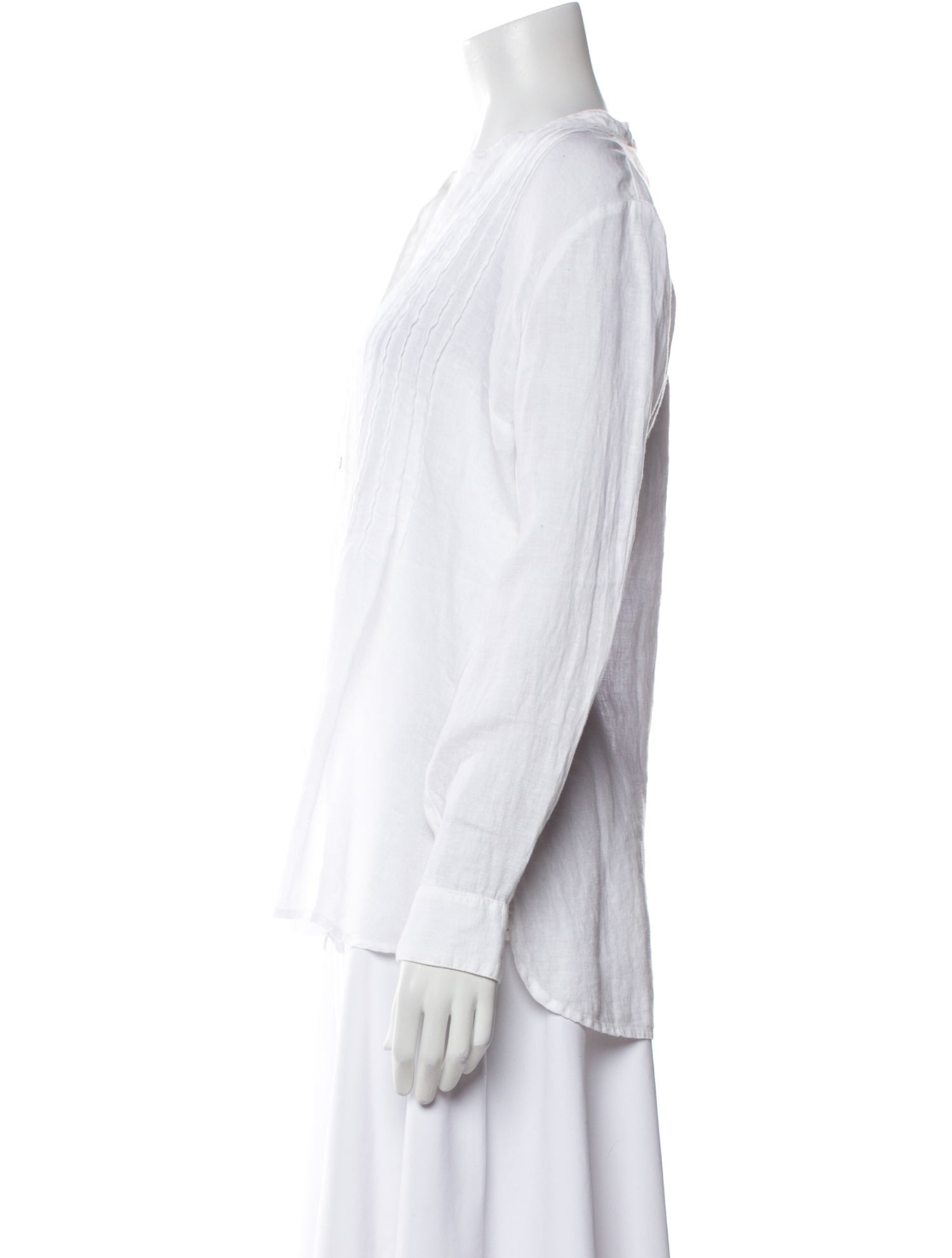 120% Lino Linen V-Neck Blouse w/ Tags